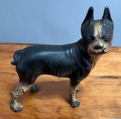 Early 20th Century Cast Iron Boston Terrier Doorstop