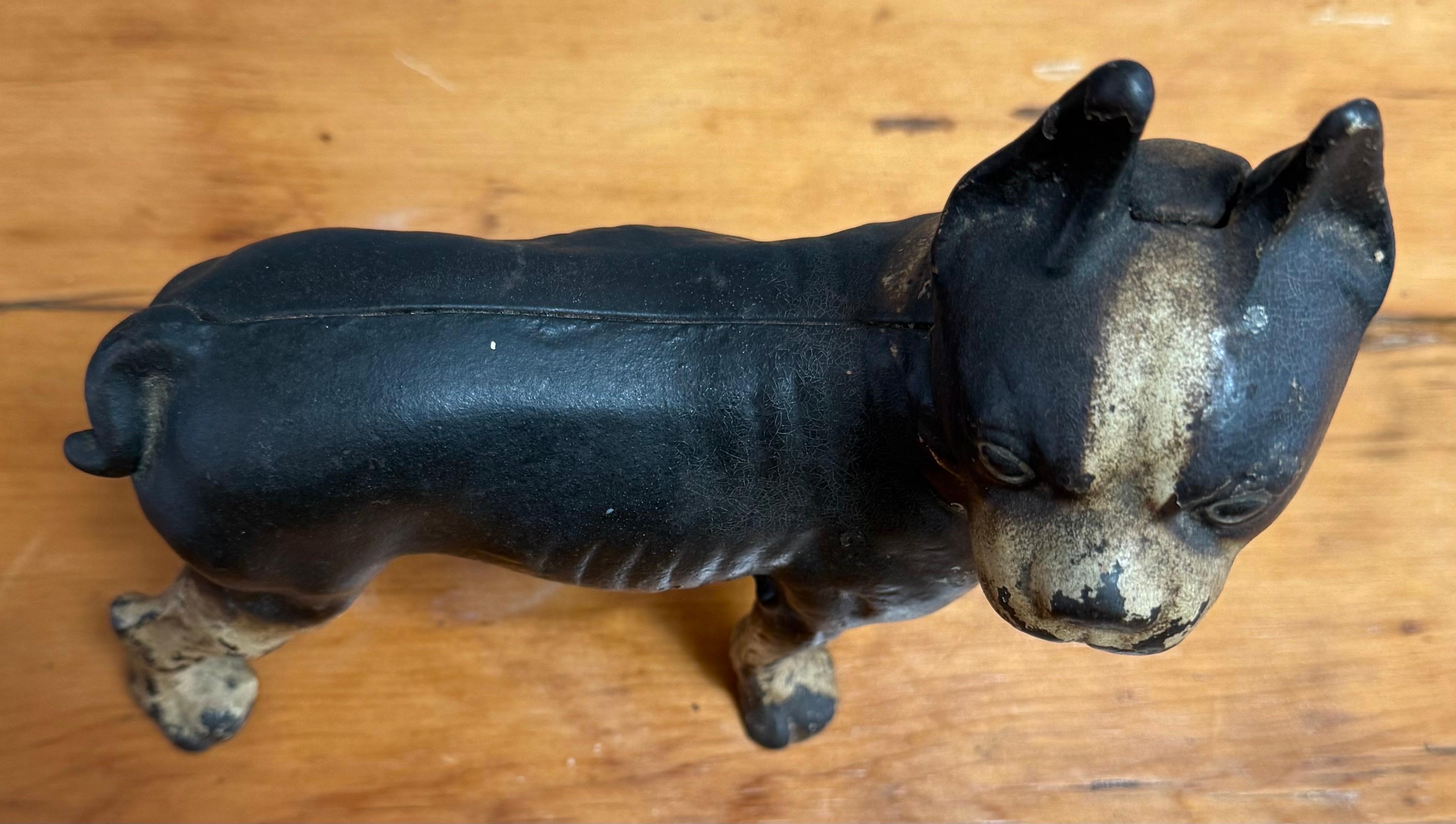 Early 20th Century Cast Iron Boston Terrier Doorstop For Sale 2