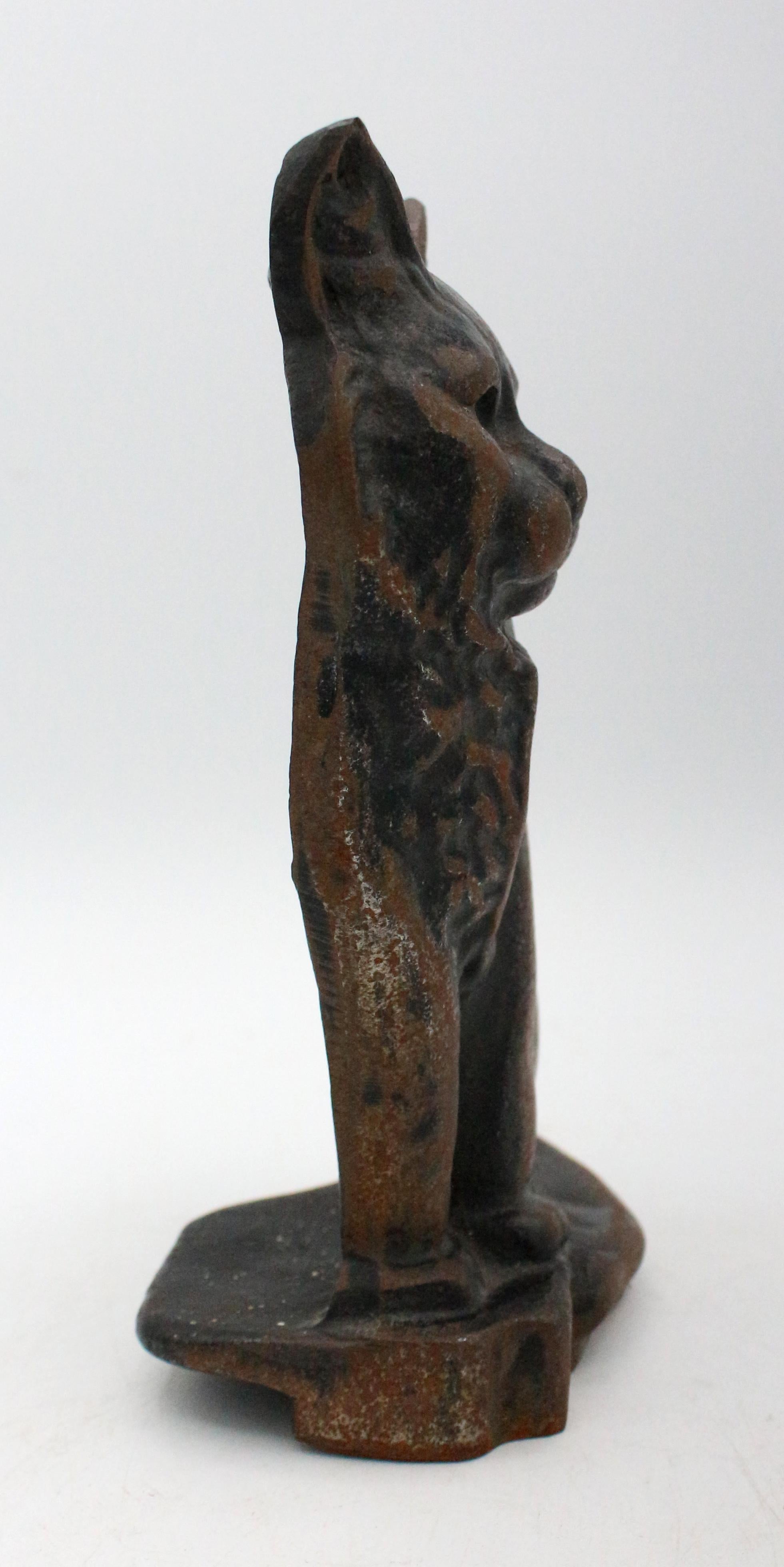 Victorian Early 20th Century Cast Iron Cat Doorstop