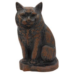 Early 20th Century Cast Iron Cat Doorstop