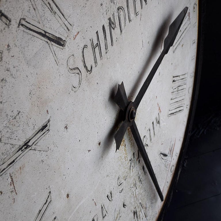 Early 20th Century Cast Iron Clock Face For Sale at 1stDibs