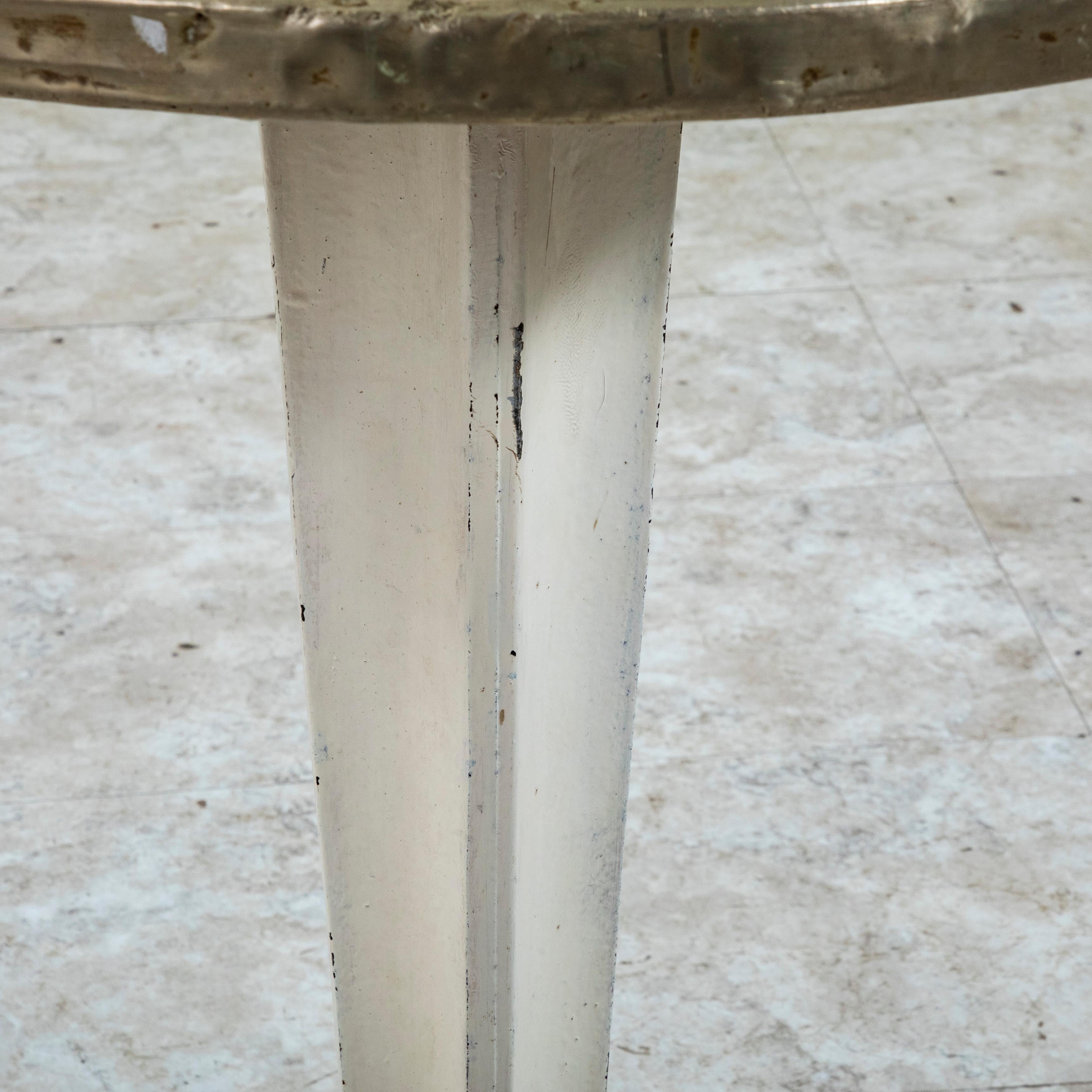 Tavolo da caffè in ghisa smaltata dei primi del Novecento, tavolo da bistrot, tavolo da giardino in vendita 6