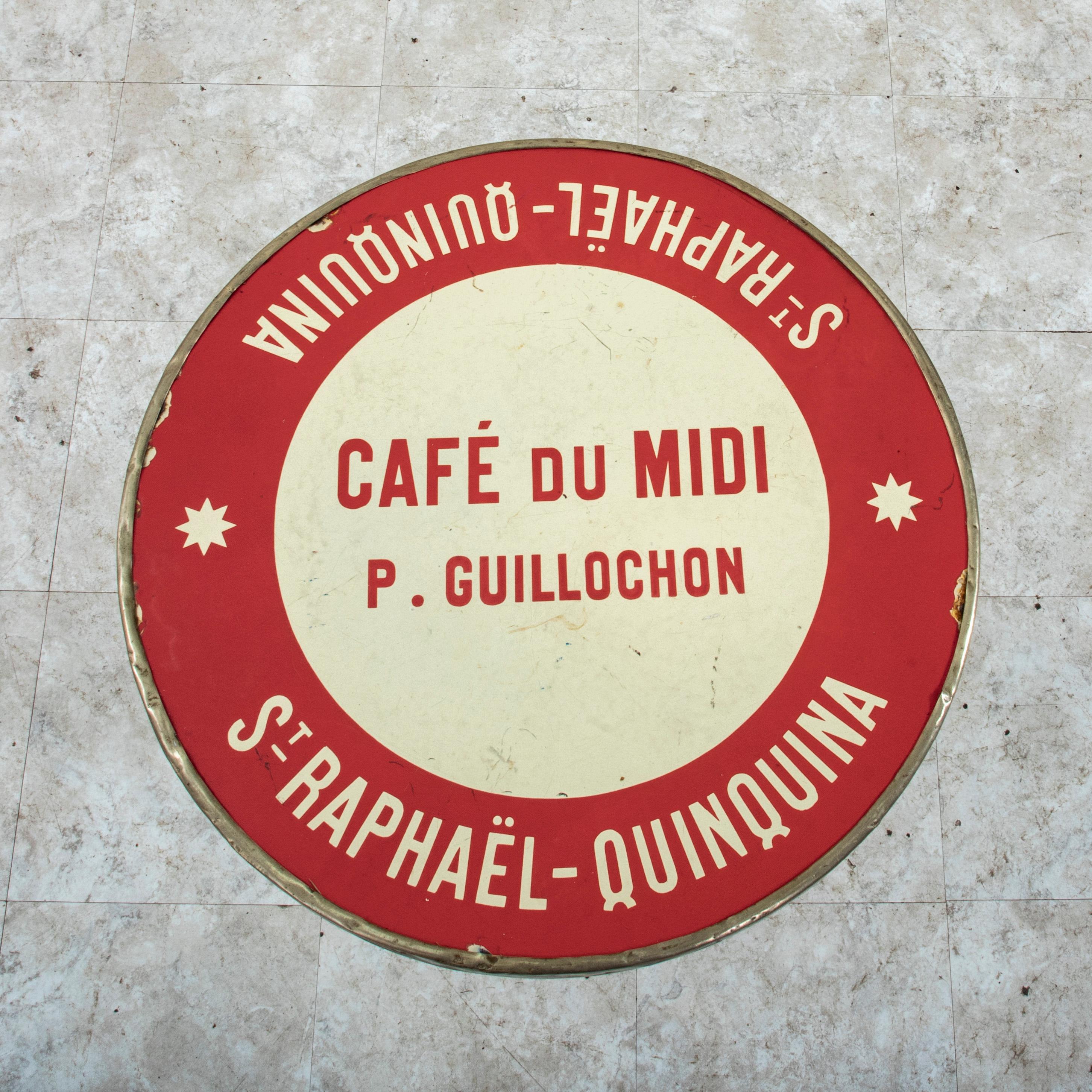 XX secolo Tavolo da caffè in ghisa smaltata dei primi del Novecento, tavolo da bistrot, tavolo da giardino in vendita