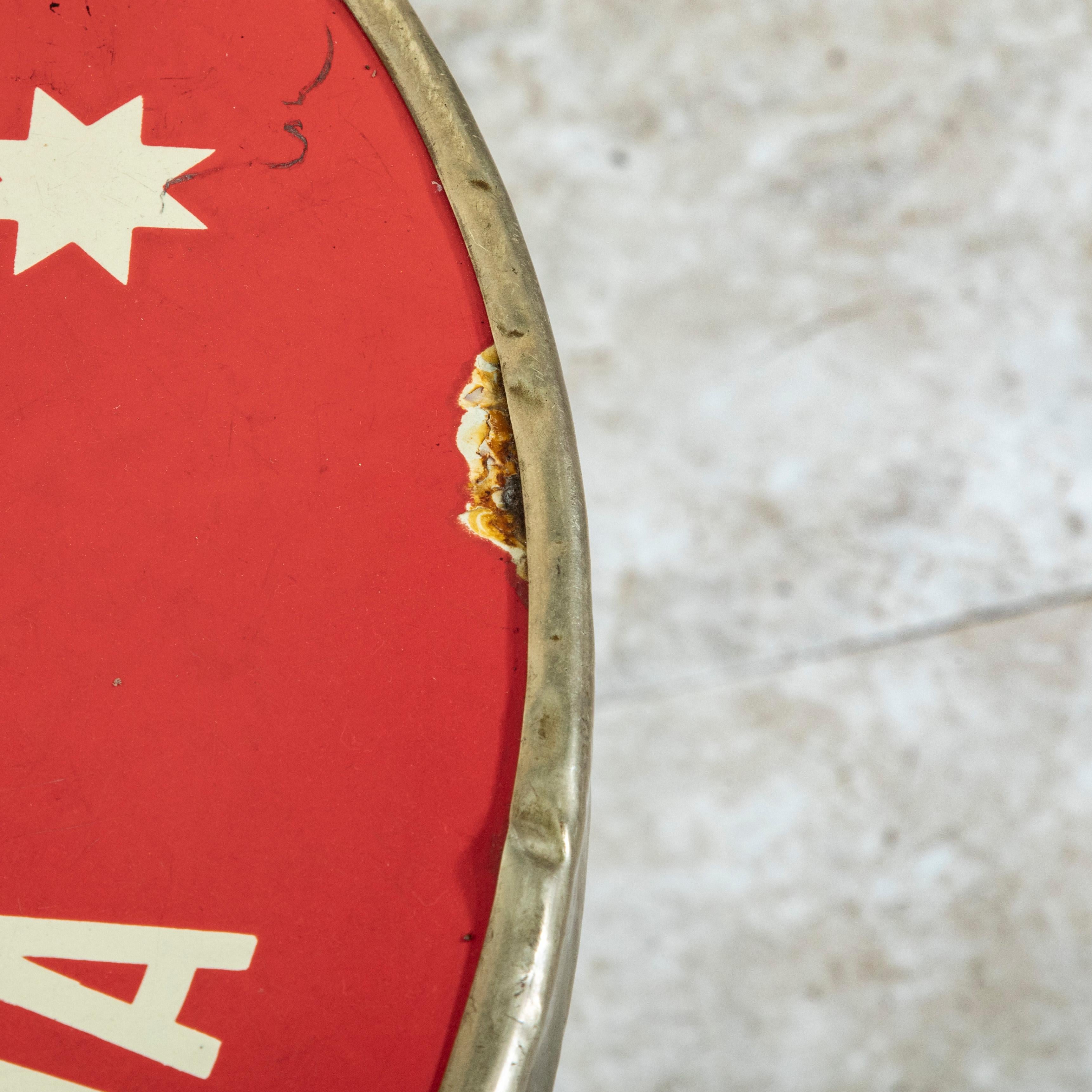 Tavolo da caffè in ghisa smaltata dei primi del Novecento, tavolo da bistrot, tavolo da giardino in vendita 1