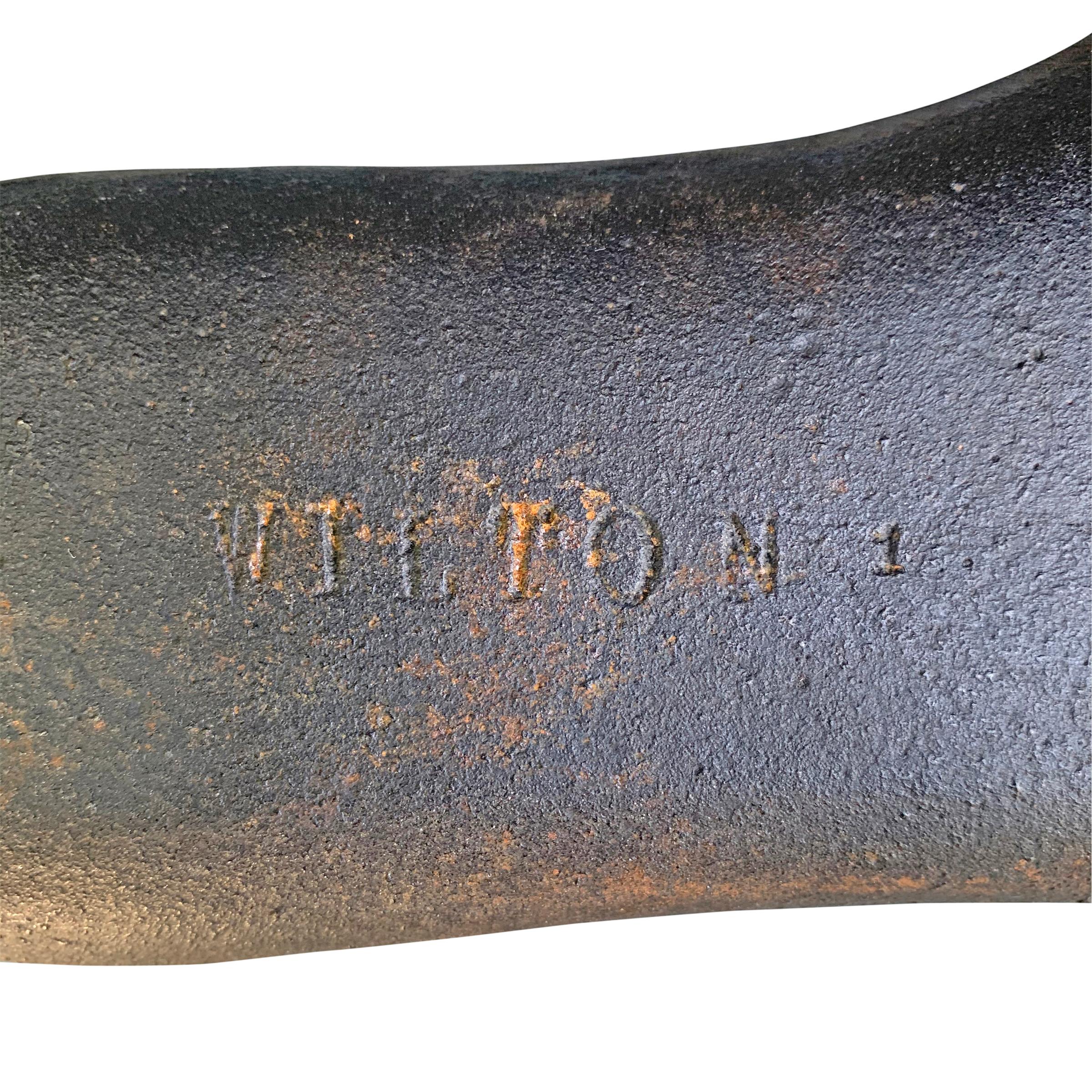 Early 20th Century Cast Iron Foot Cigar Ashtray 3