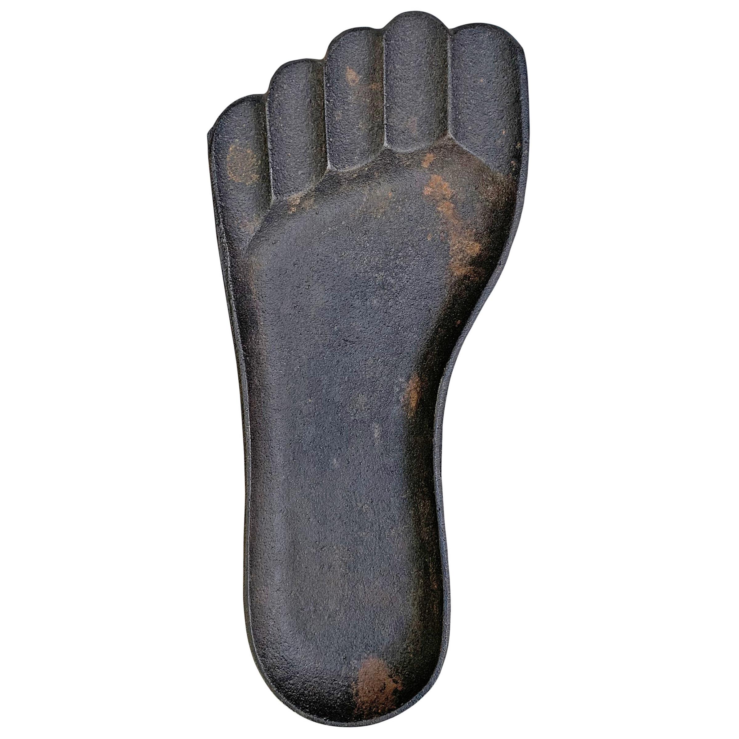 Early 20th Century Cast Iron Foot Cigar Ashtray