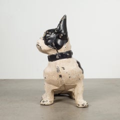 Early 20th Century Cast Iron French Bulldog Doorstop by Hubley, c. 1910- 1940s