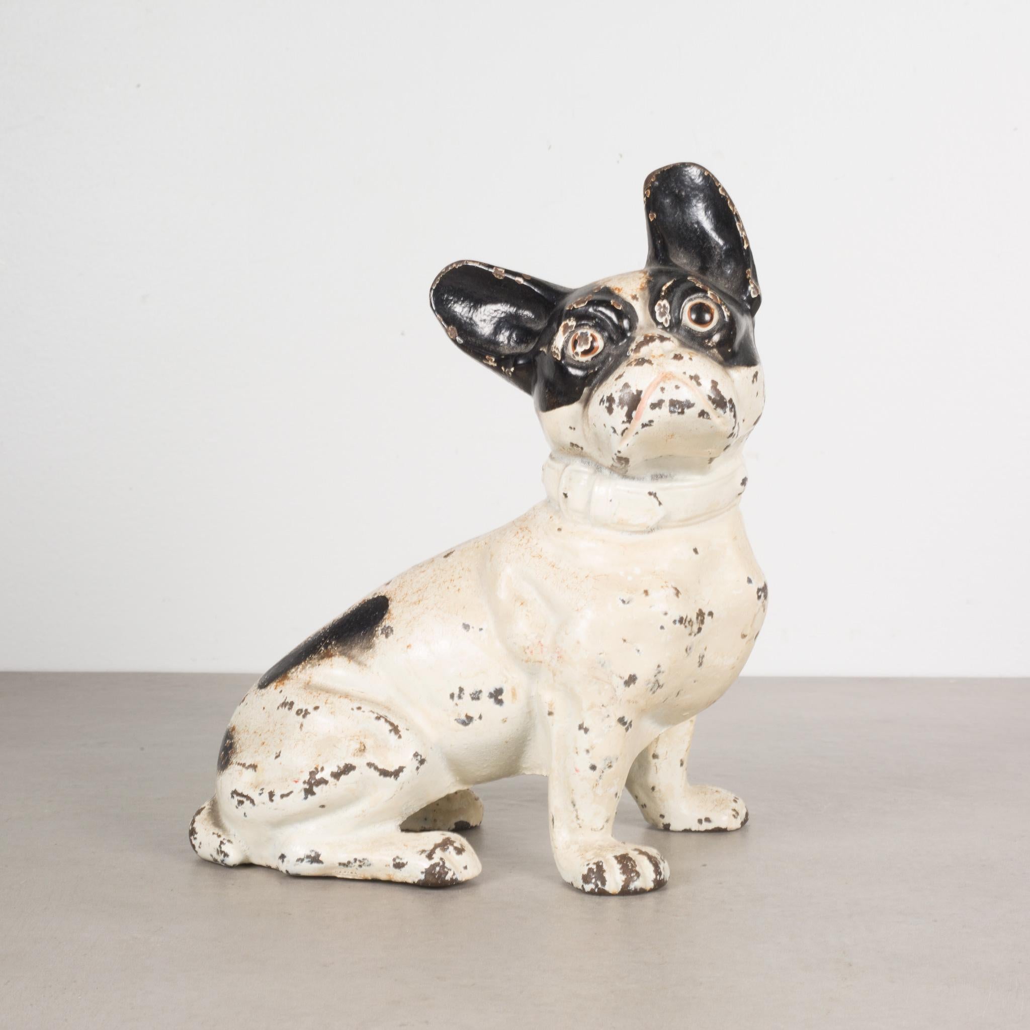 ABOUT

An original cast iron French Bulldog doorstop manufactured by the Hubley Manufacturing Company in Lancaster Pennsylvania USA. The piece has retained its original hand painted finish and is in excellent condition with the appropriate patina