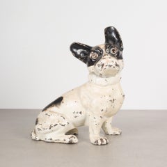Early 20th Century Cast Iron French Bulldog Doorstop by Hubley, c. 1910- 1940s