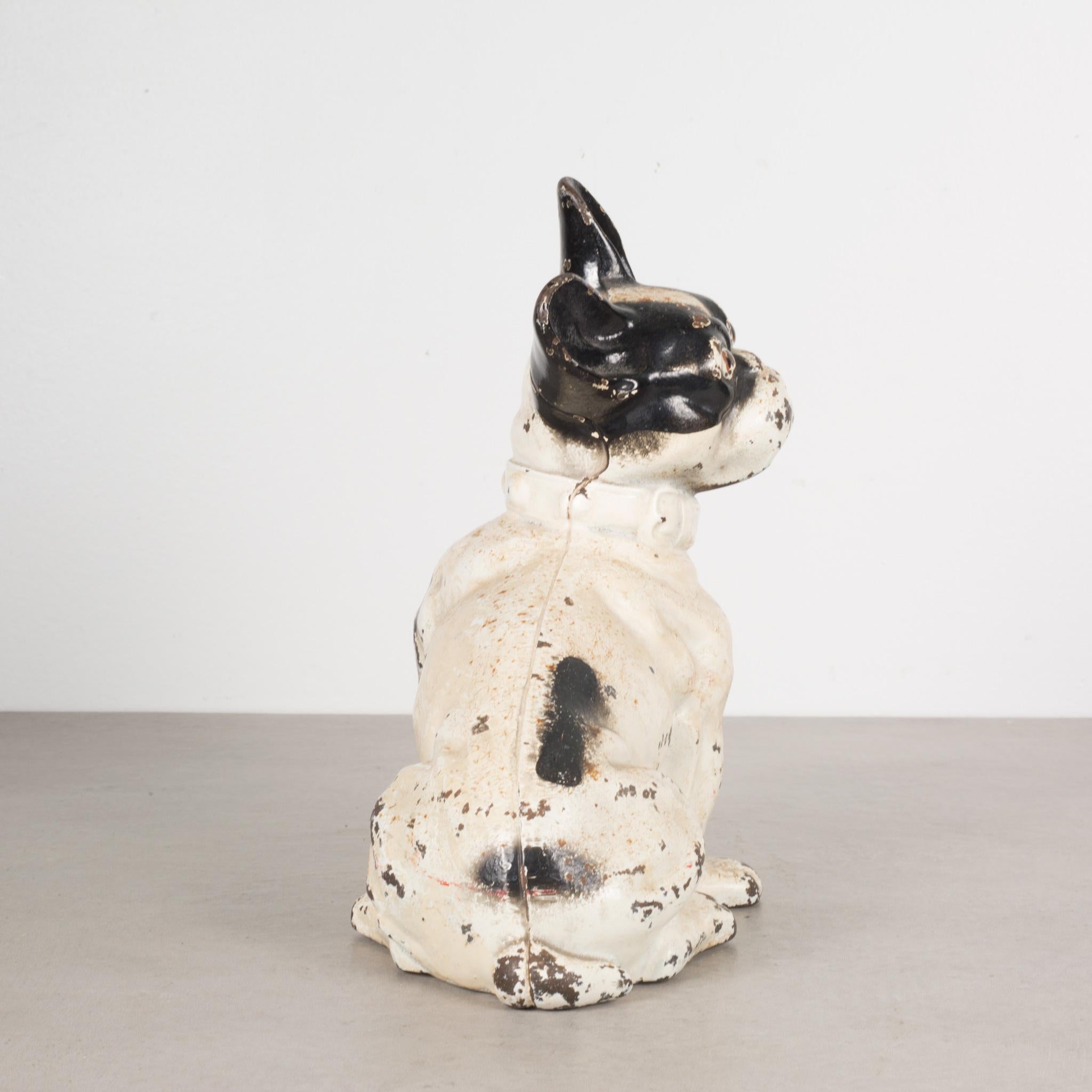 Industrial Early 20th Century Cast Iron French Bulldog Doorstop by Hubley, c. 1910- 1940s