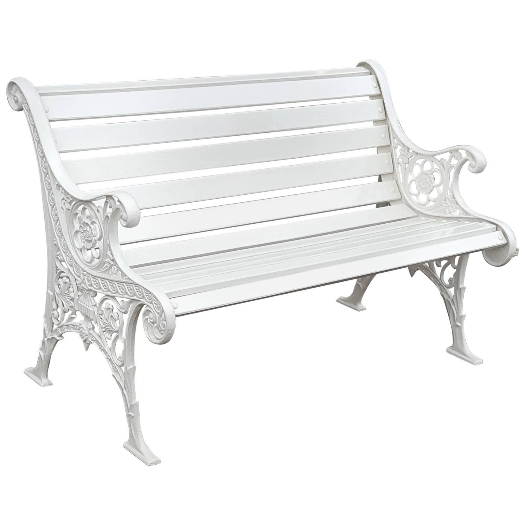 Early 20th Century Cast Iron Garden Bench