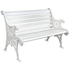Used Early 20th Century Cast Iron Garden Bench