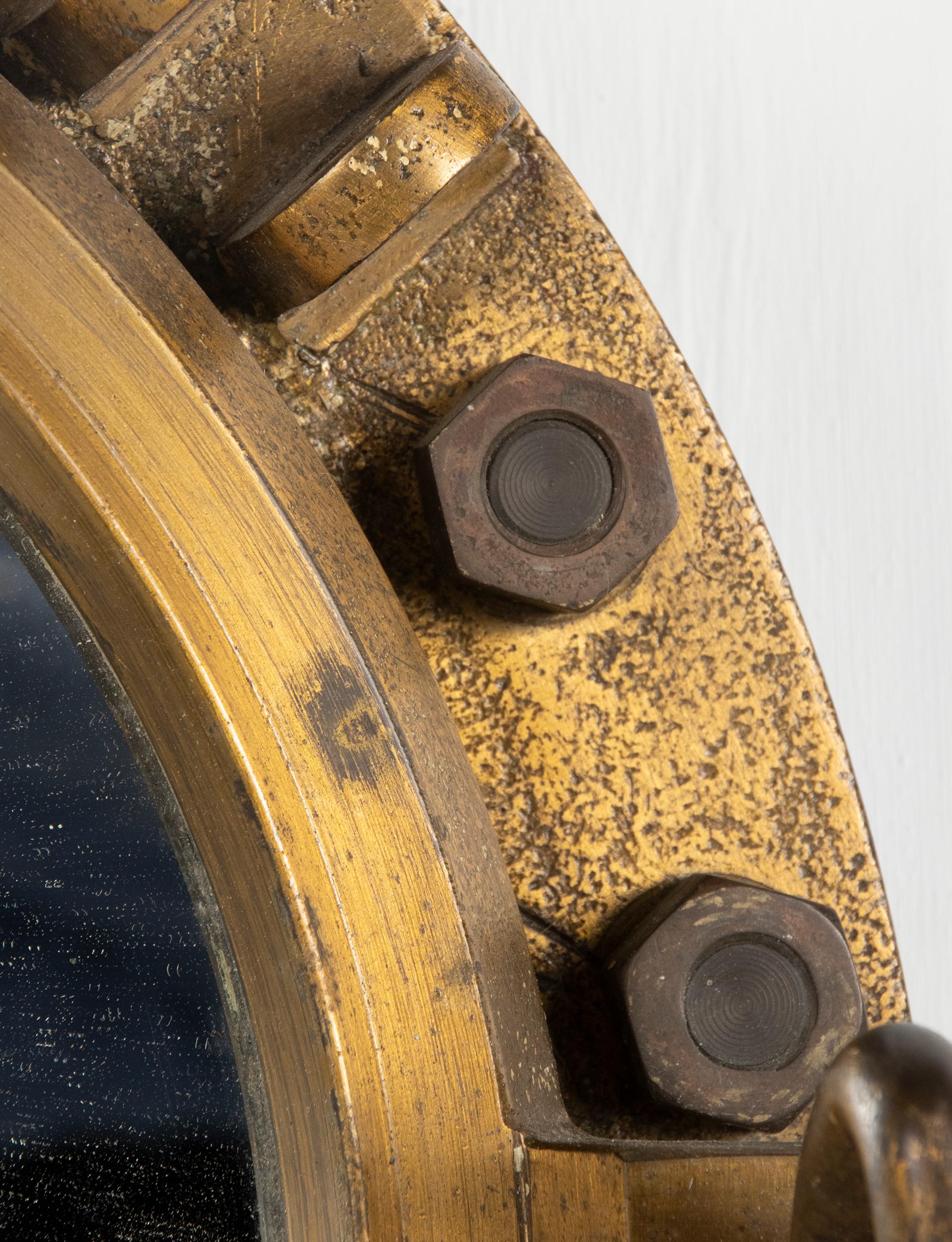 Early 20th Century Cast Iron Mirror Ship Porthole 9