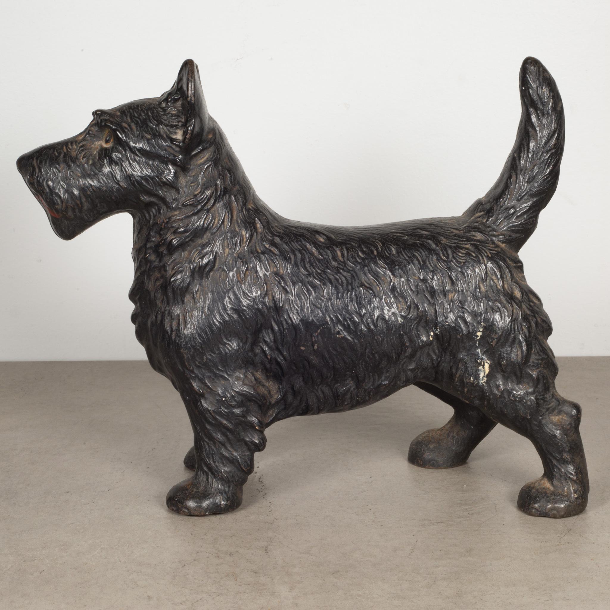 Industrial Early 20th Century Cast Iron Scotty Dog by Hubley, circa 1910-1940