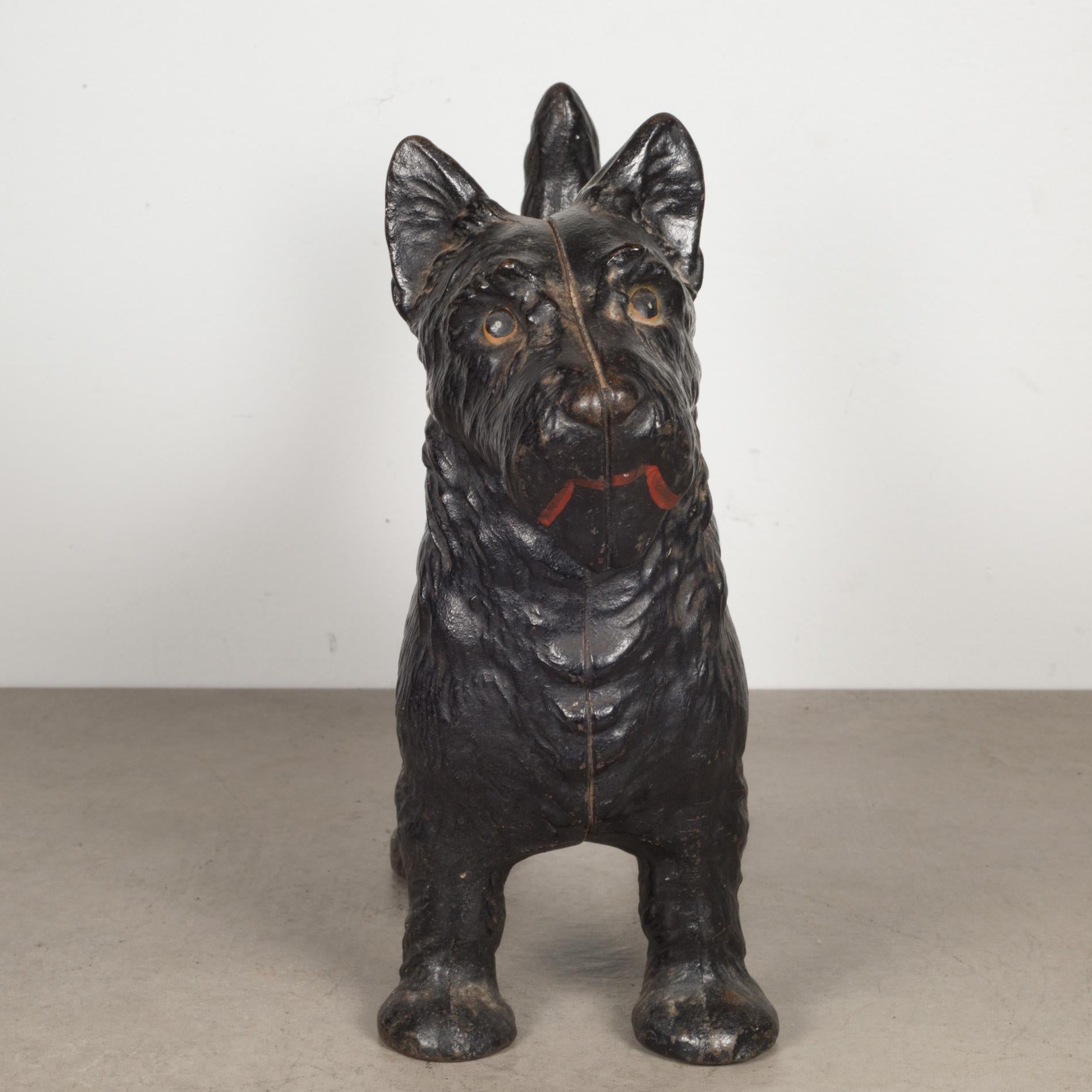 Early 20th Century Cast Iron Scotty Dog by Hubley, circa 1910-1940 In Good Condition In San Francisco, CA