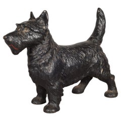Early 20th Century Cast Iron Scotty Dog by Hubley, circa 1910-1940