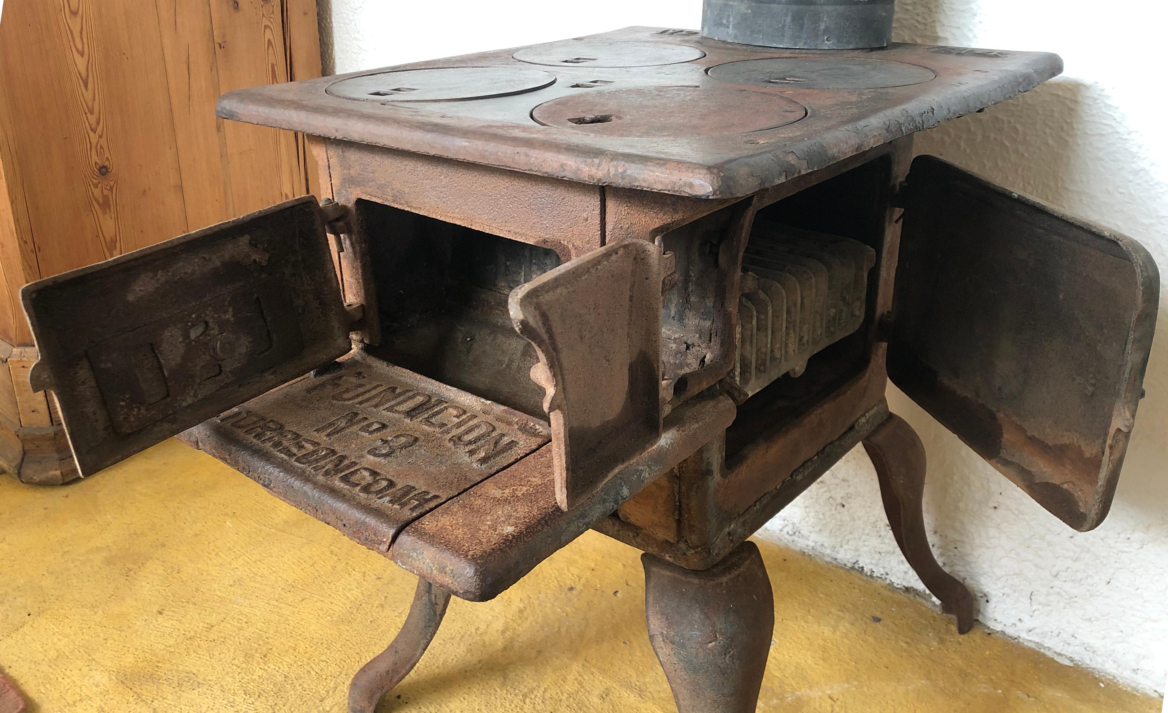 Rustic Early 20th Century Cast Iron Stove Found in Western México