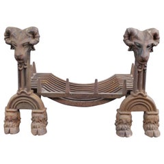 Early 20th Century Cast Iron Swans Nest Dog Grate