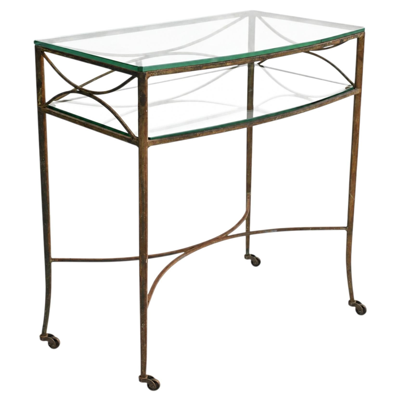Early 20th Century cast-iron two-tier console table