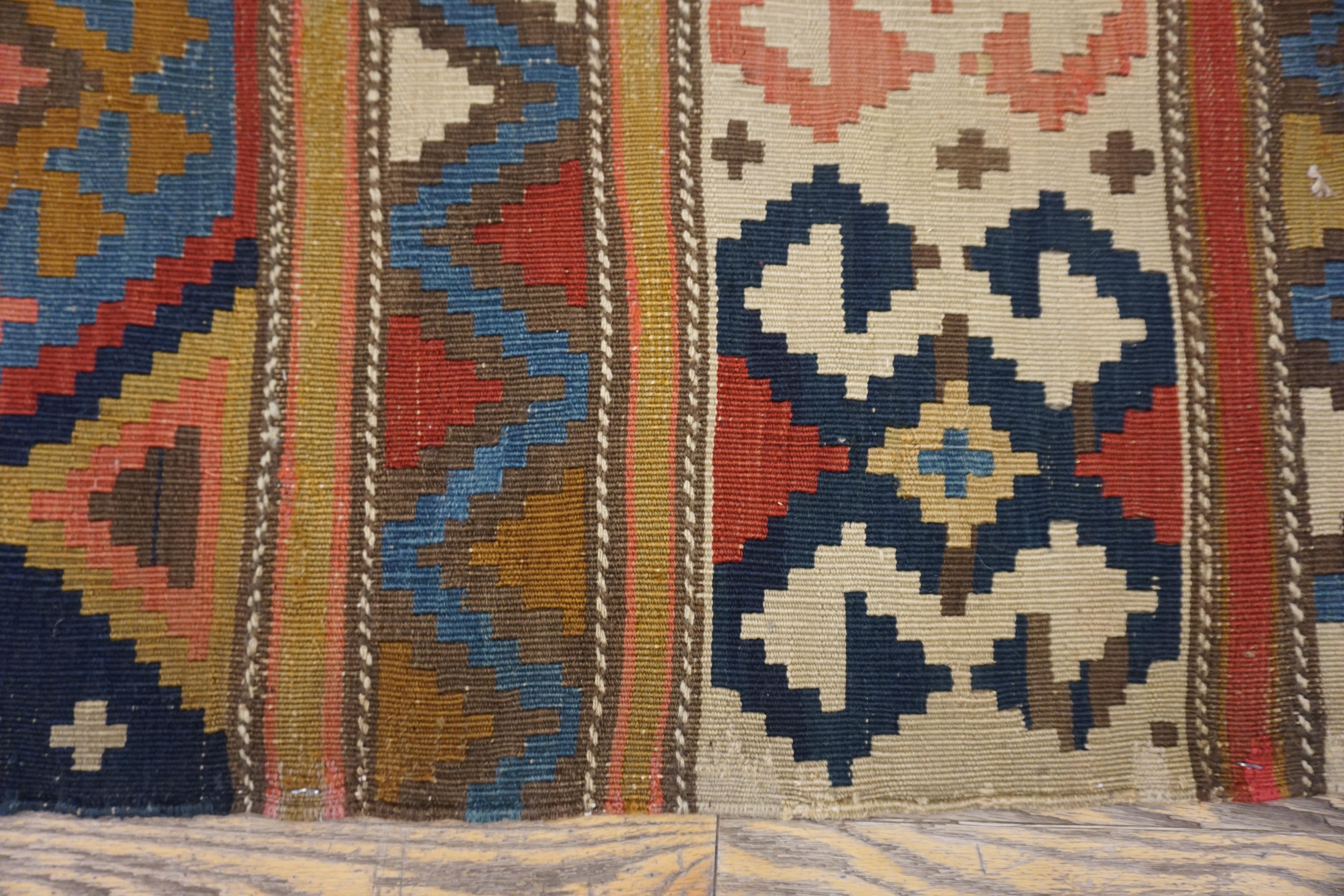 Début du 20ème siècle Caucasien Flat-Weave ( 6'3