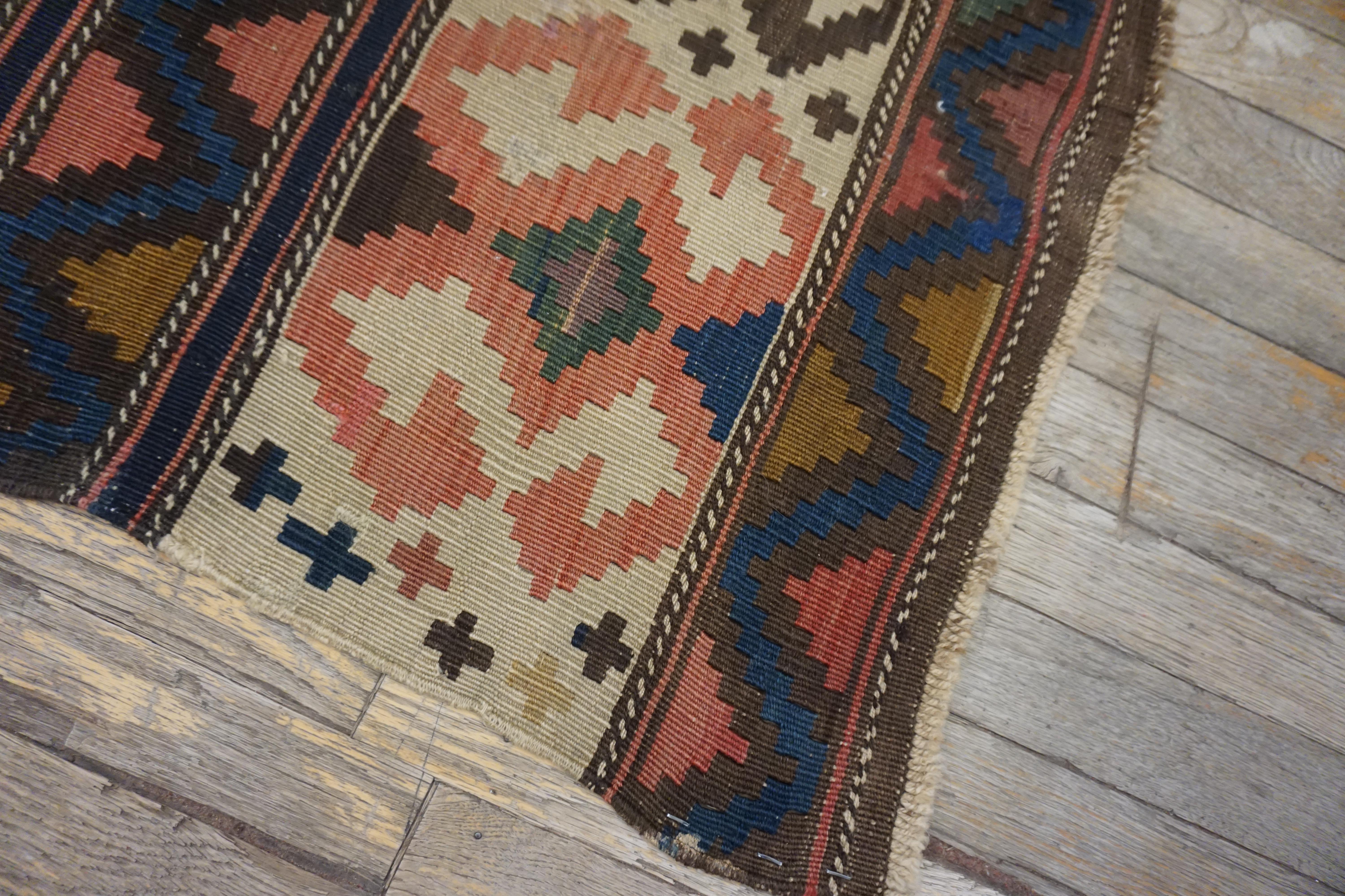 Début du 20ème siècle Caucasien Flat-Weave ( 6'3