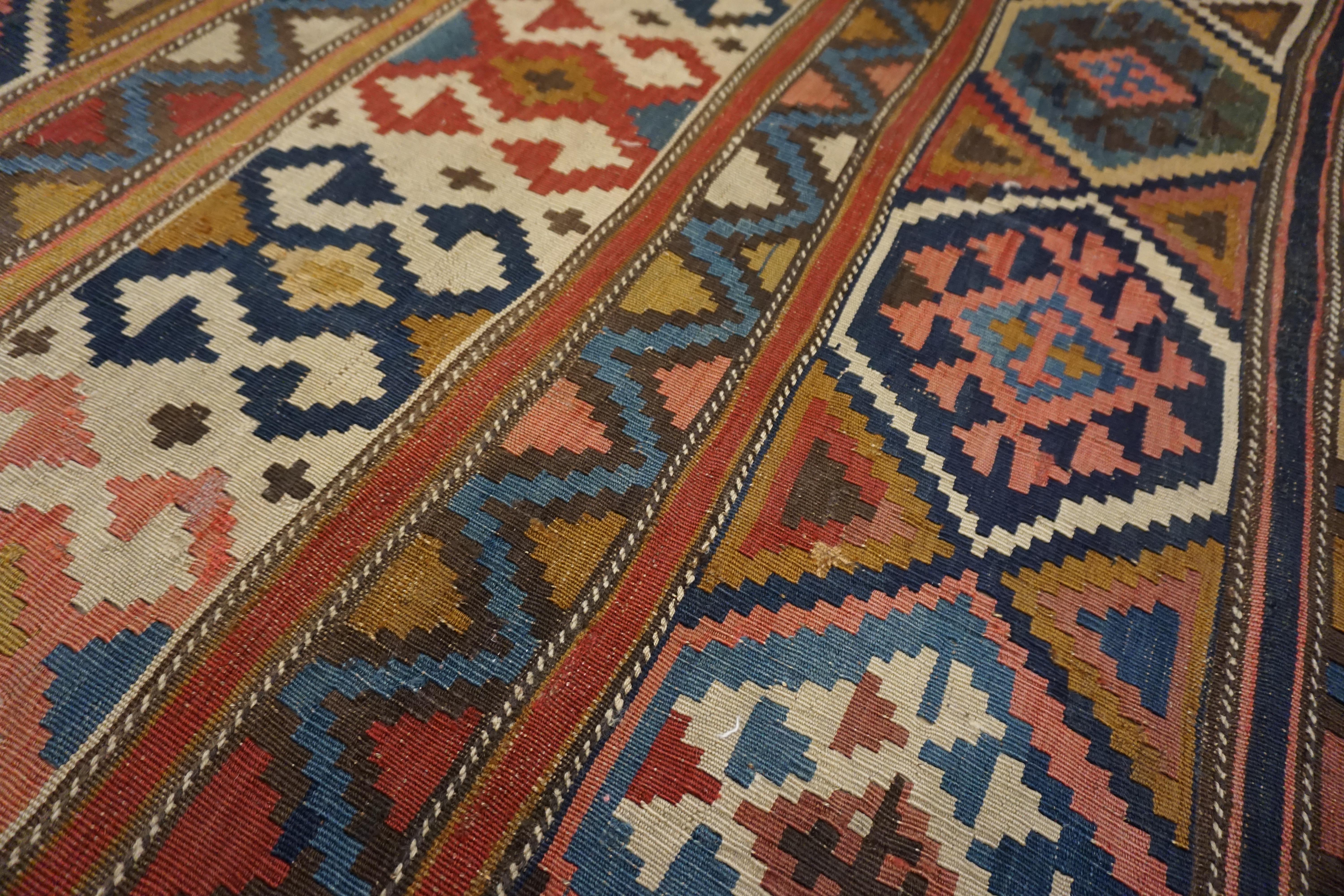 Début du 20ème siècle Caucasien Flat-Weave ( 6'3