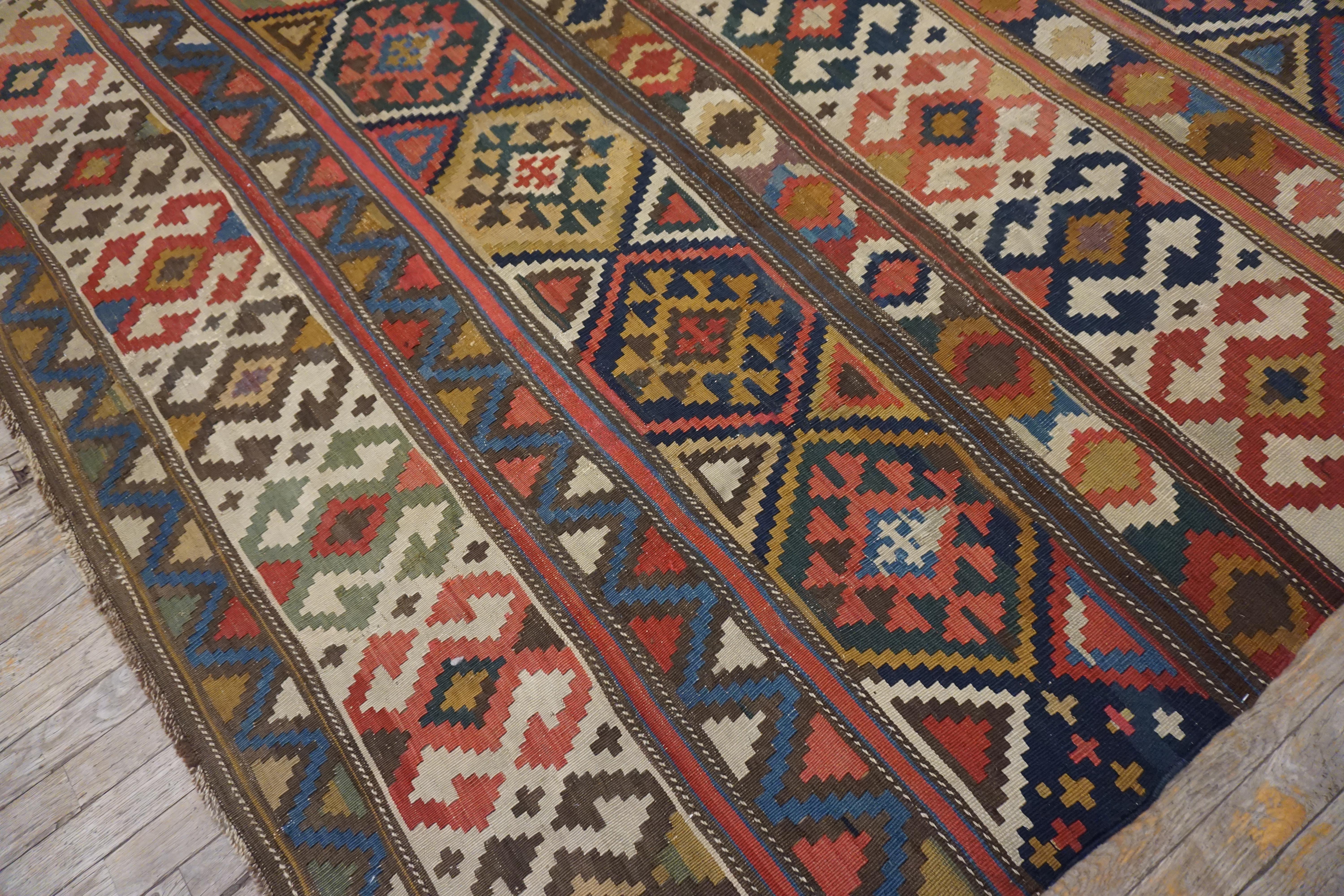 Début du 20ème siècle Caucasien Flat-Weave ( 6'3