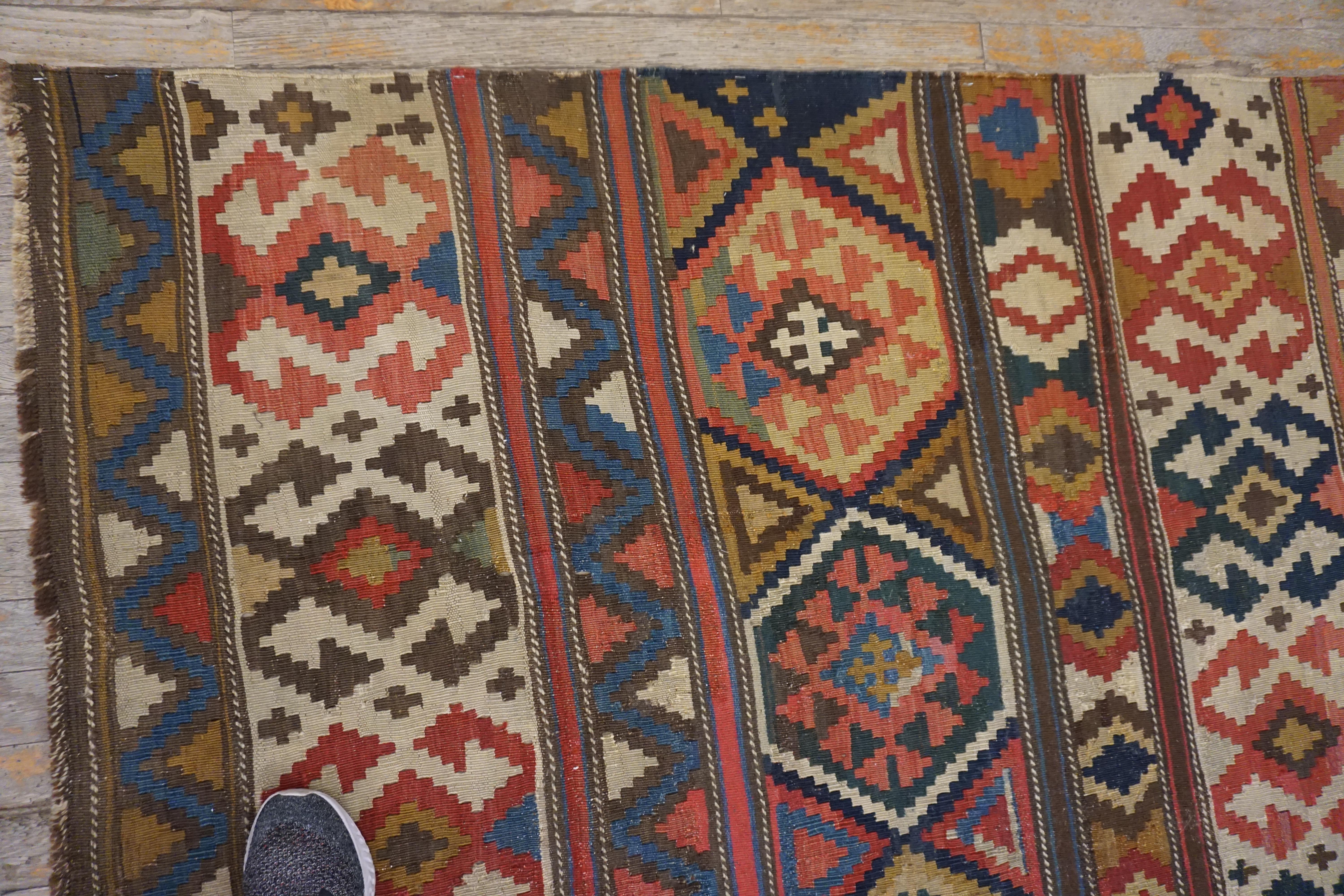 Début du 20ème siècle Caucasien Flat-Weave ( 6'3