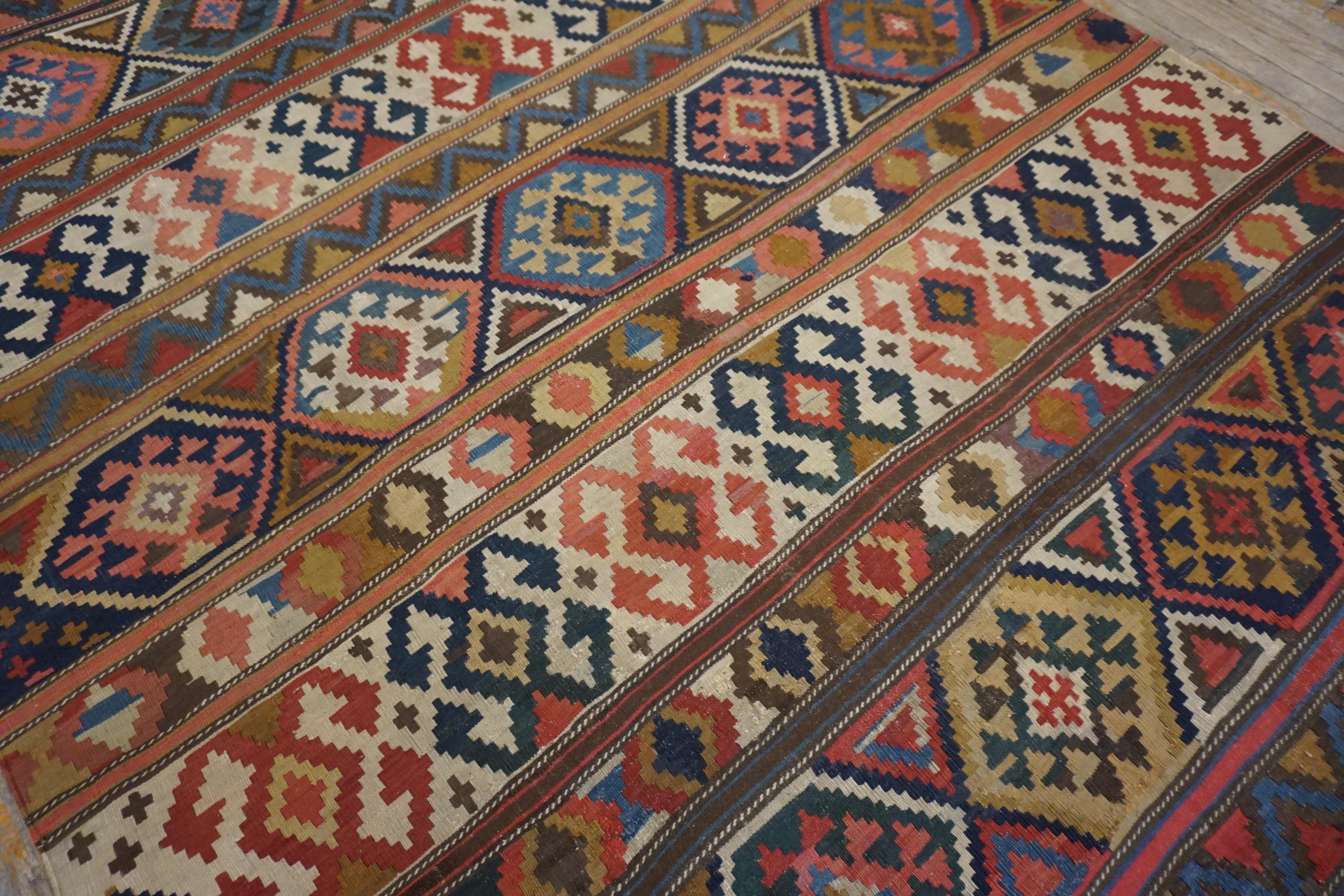 Début du 20ème siècle Caucasien Flat-Weave ( 6'3