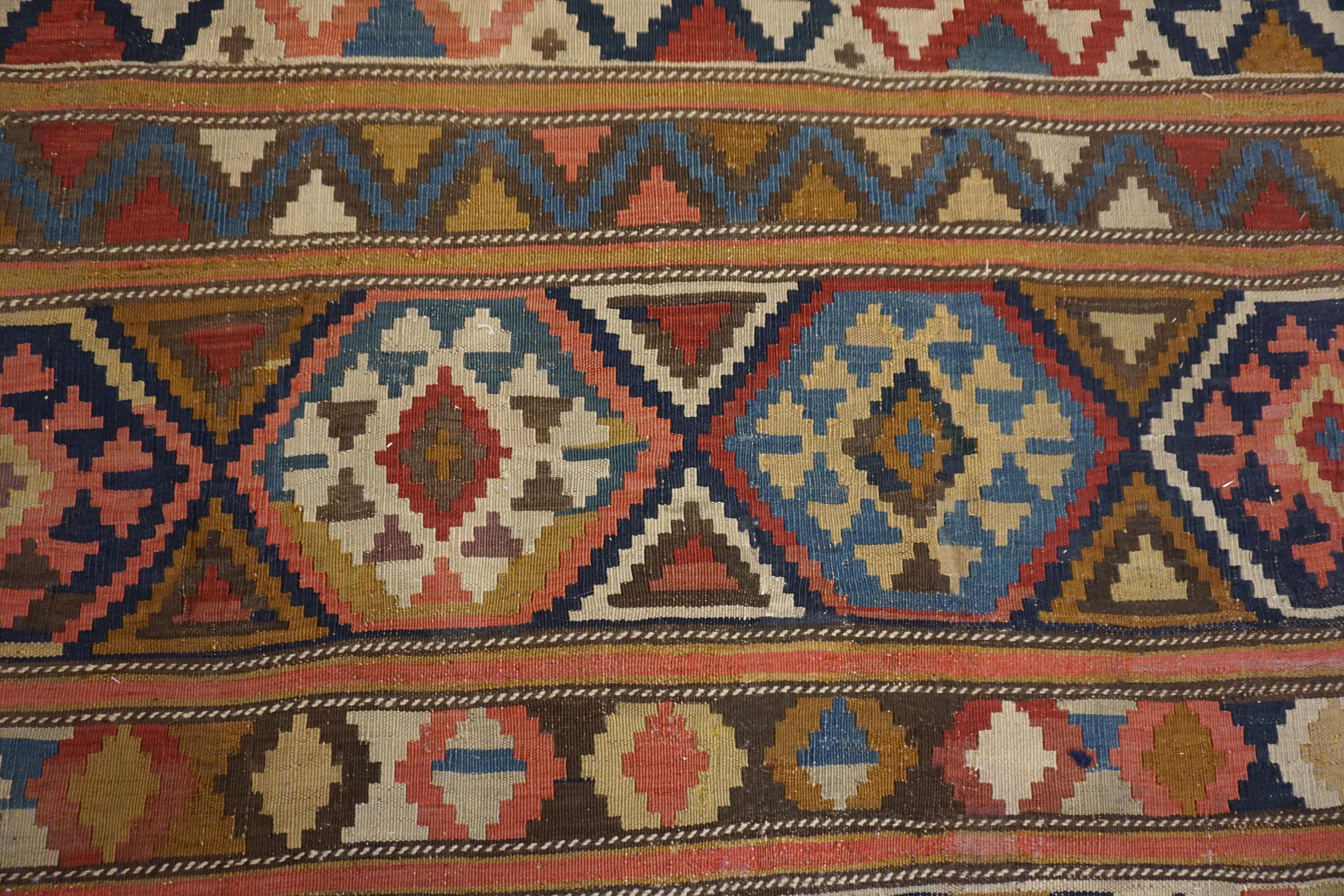Début du 20ème siècle Caucasien Flat-Weave ( 6'3