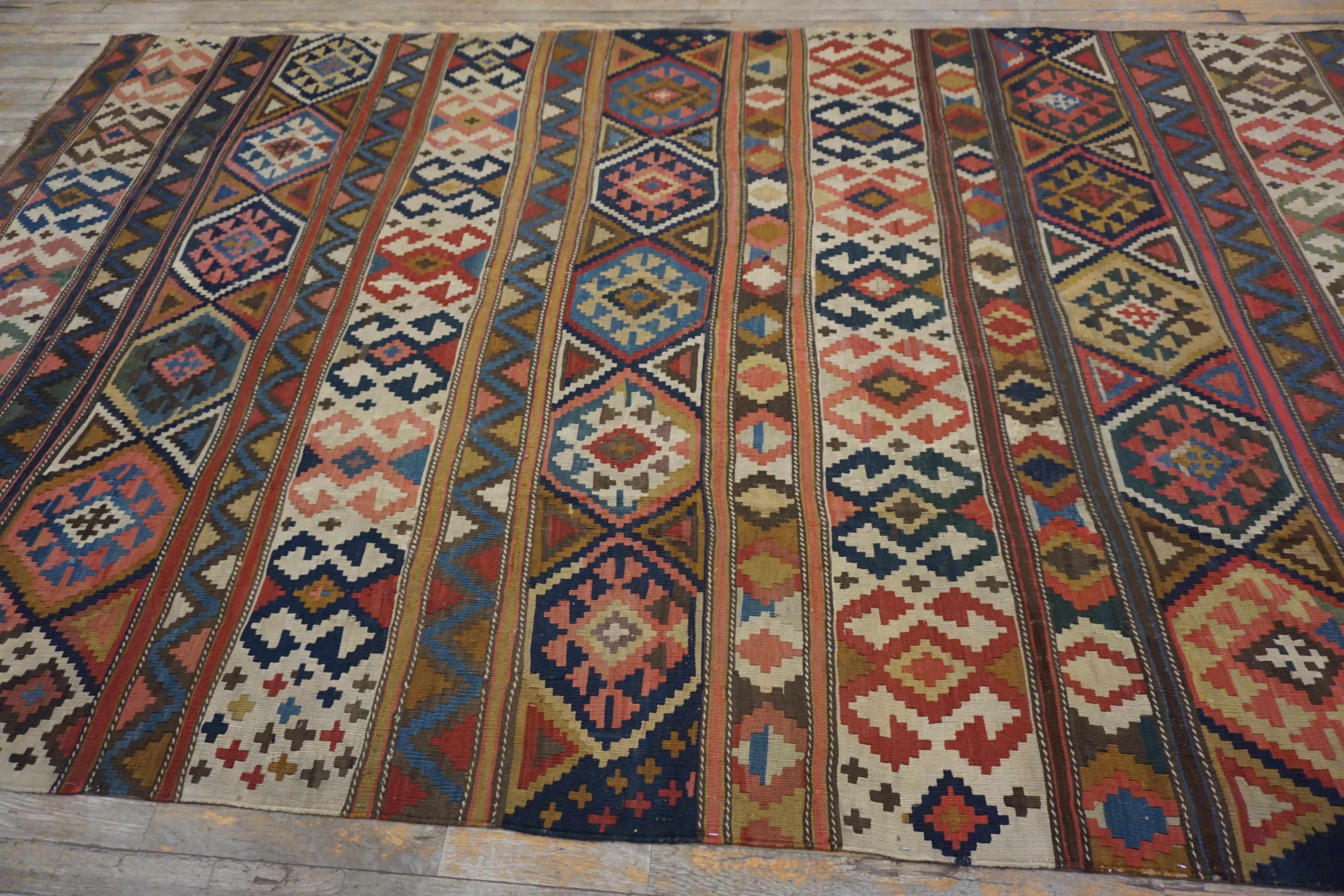 Début du 20ème siècle Caucasien Flat-Weave ( 6'3