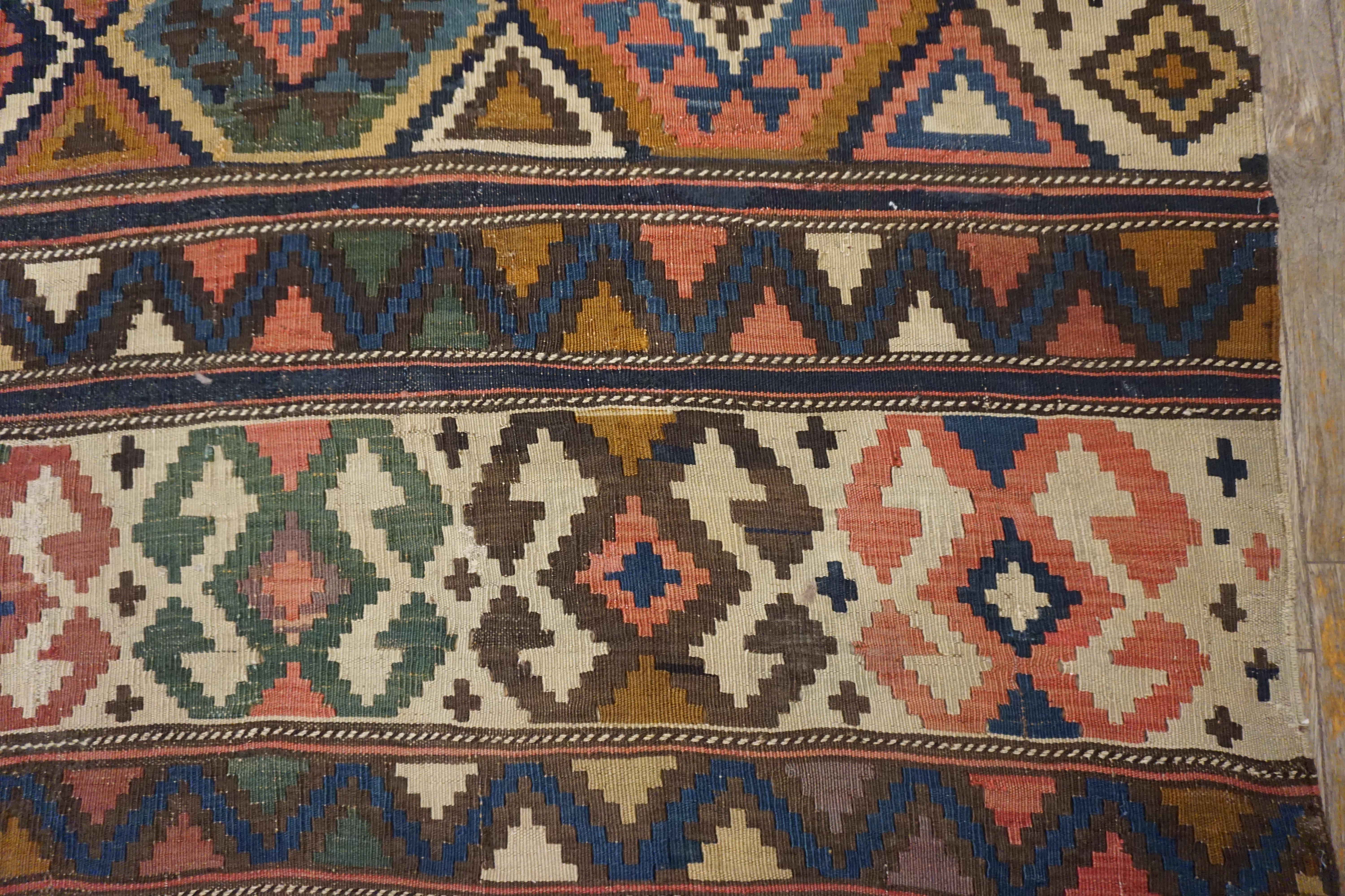 Début du 20ème siècle Caucasien Flat-Weave ( 6'3