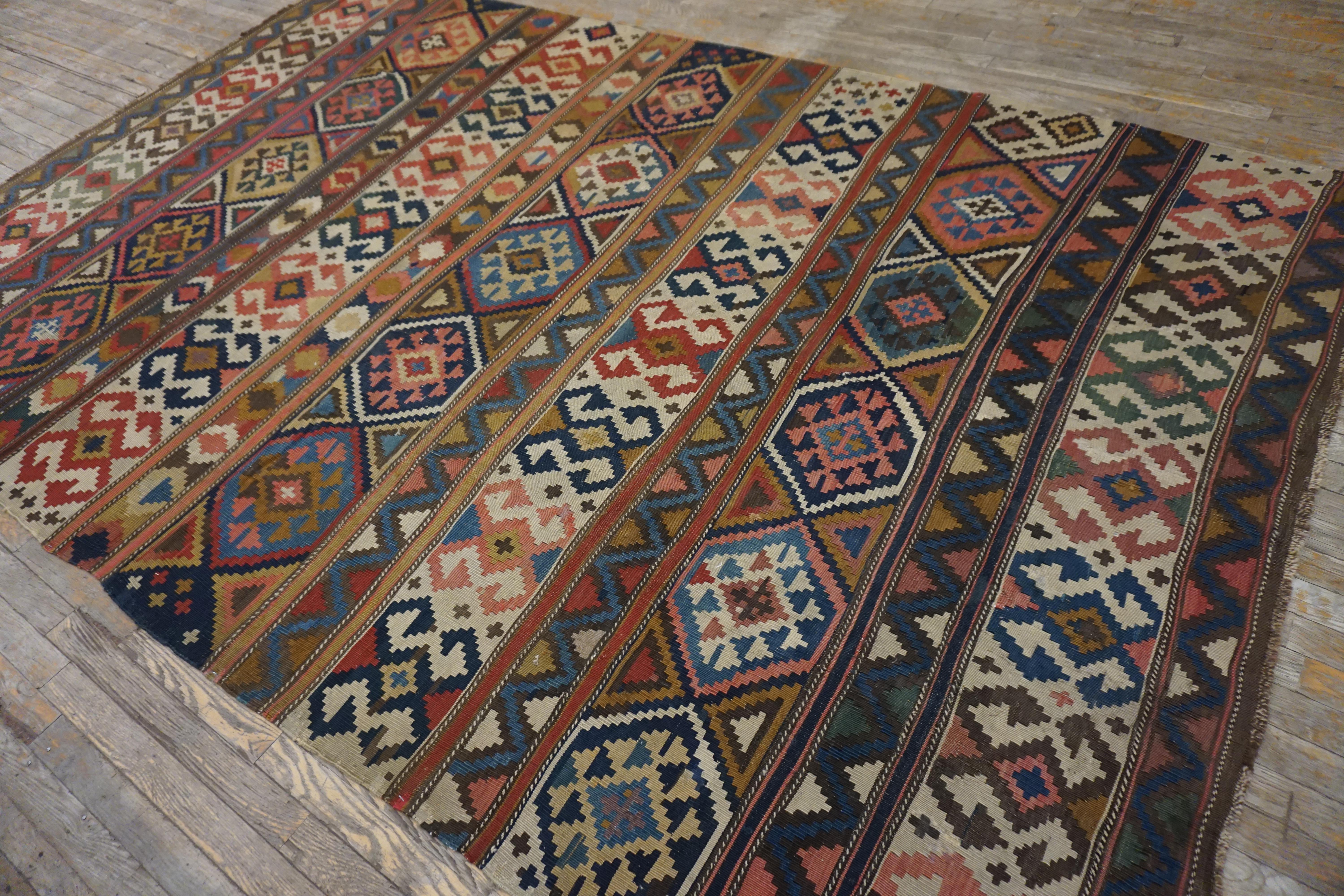 Début du 20ème siècle Caucasien Flat-Weave ( 6'3