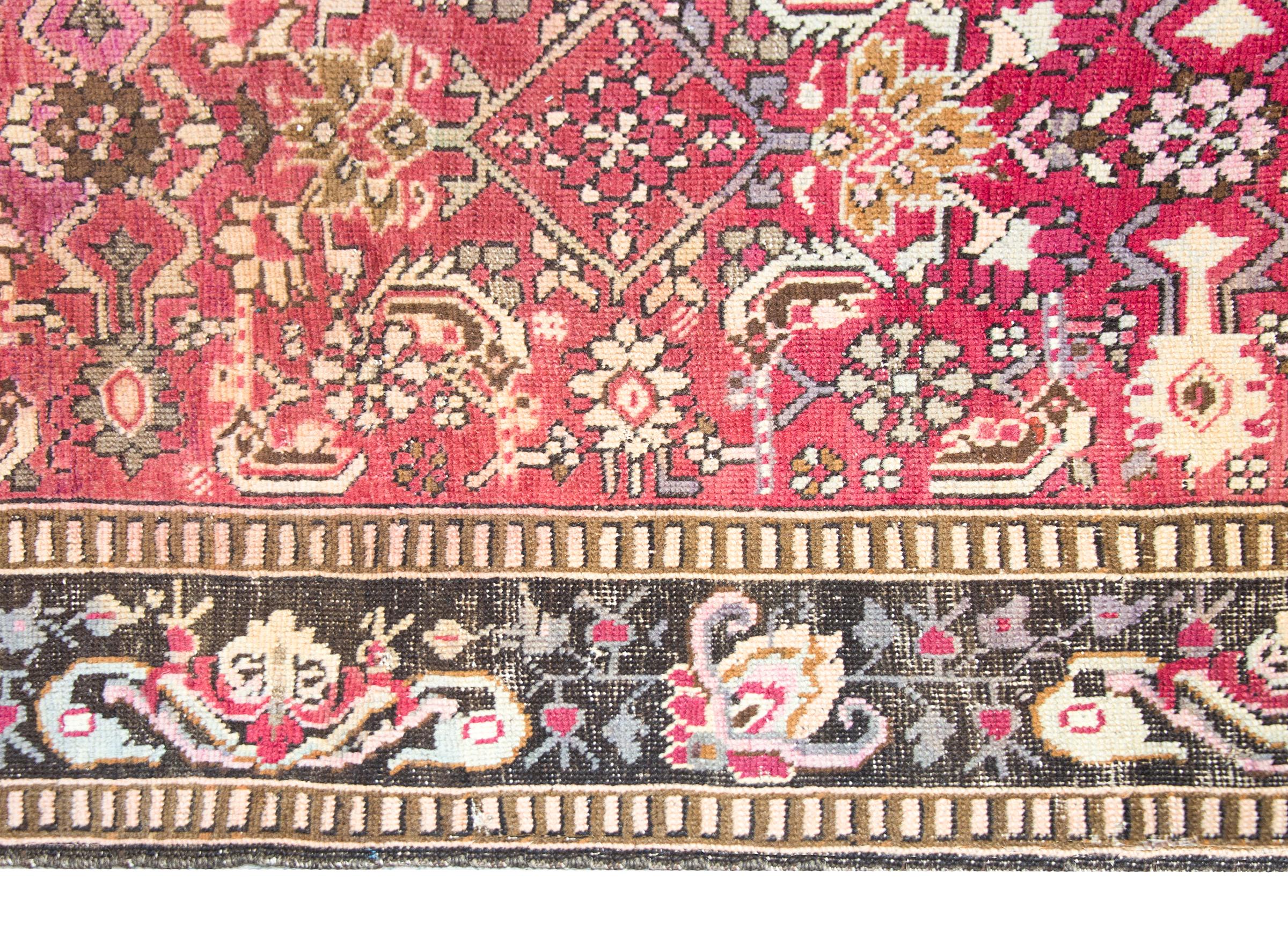 Hand-Knotted Early 20th Century Caucasian Karabagh Rug For Sale