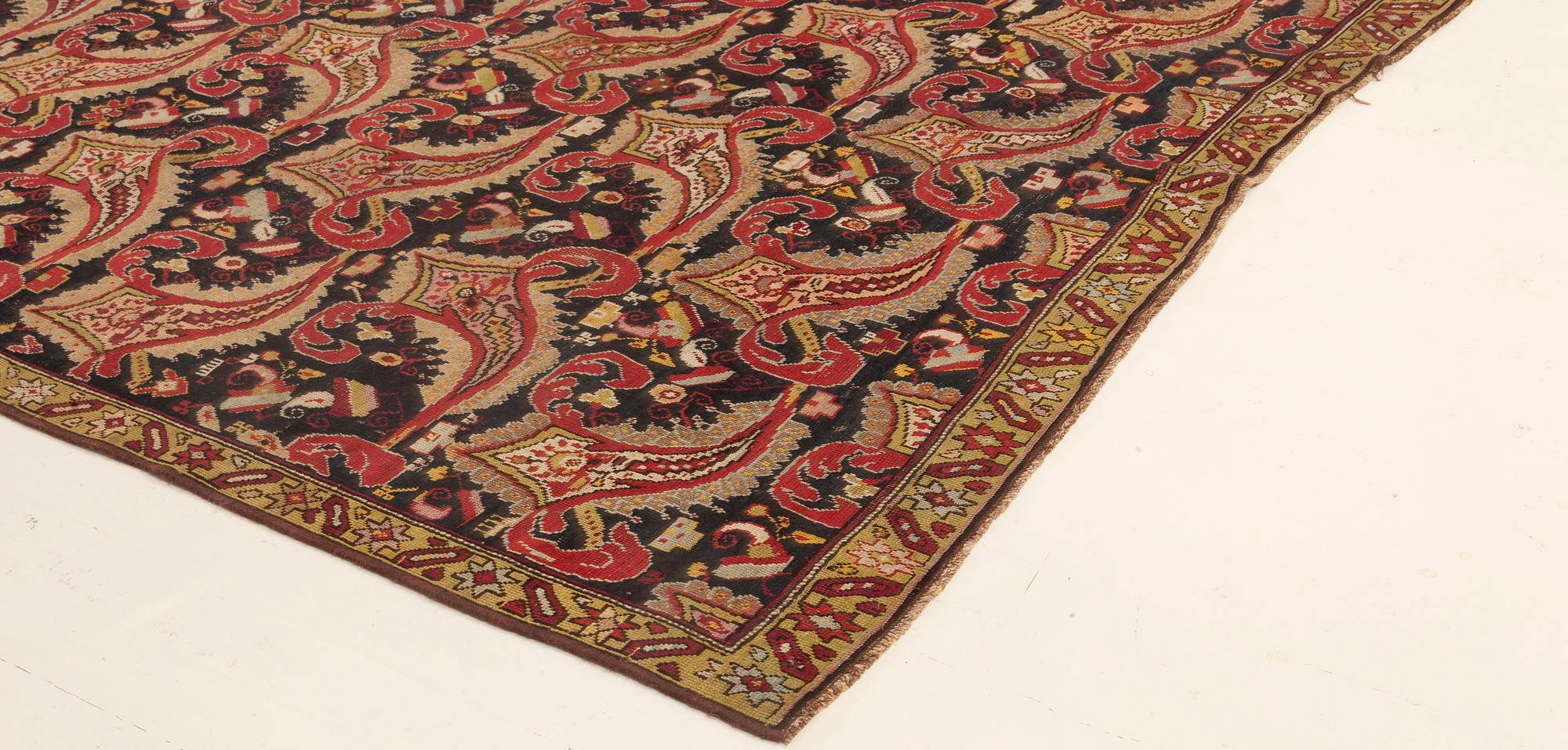 Wool Early 20th Century Caucasian Karabagh Rug  For Sale