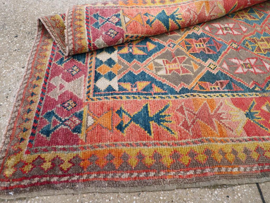 Laine Tapis d'accent caucasien kazak du début du 20e siècle en vente