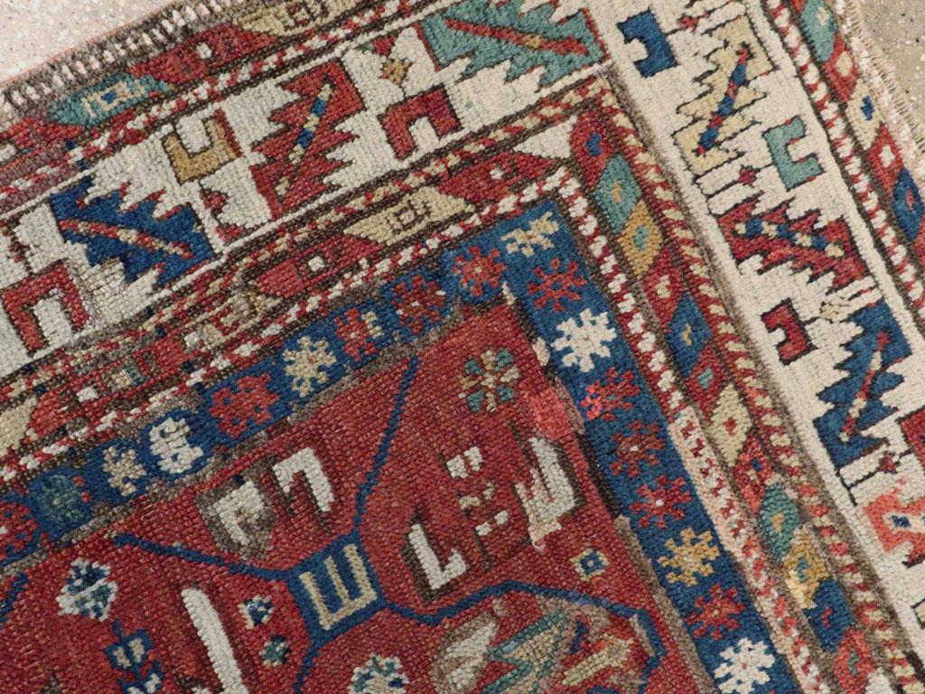 Kaukasischer Kazak-Würfelteppich aus dem frühen 20. (Handgeknüpft) im Angebot