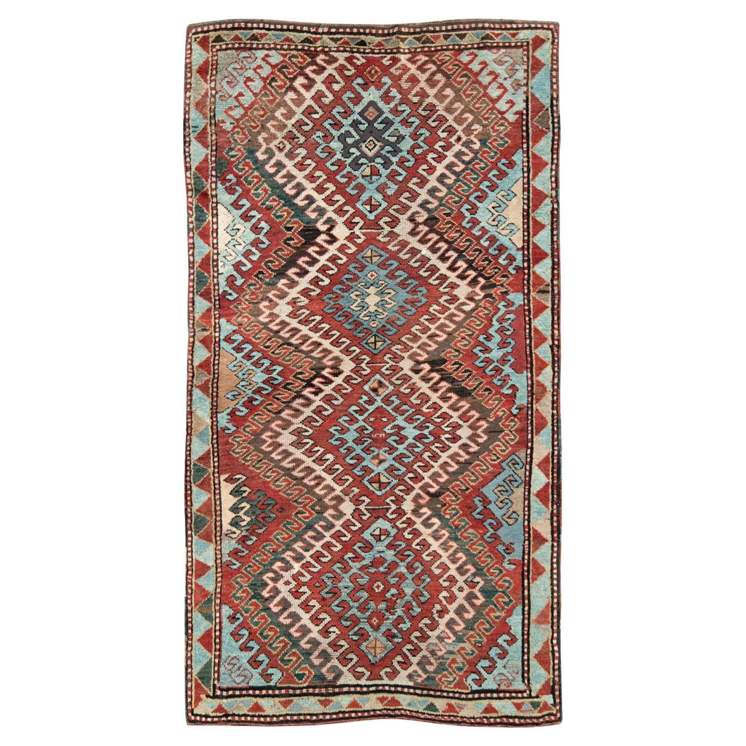 Début du 20e siècle - Tapis de style kazak caucasien en vente