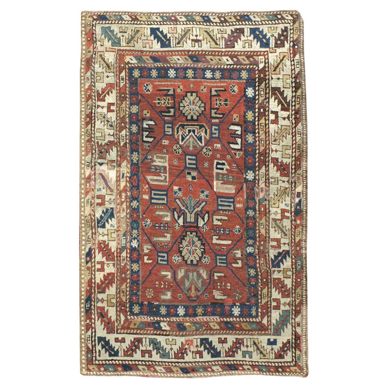 Début du 20e siècle - Tapis de style kazak caucasien