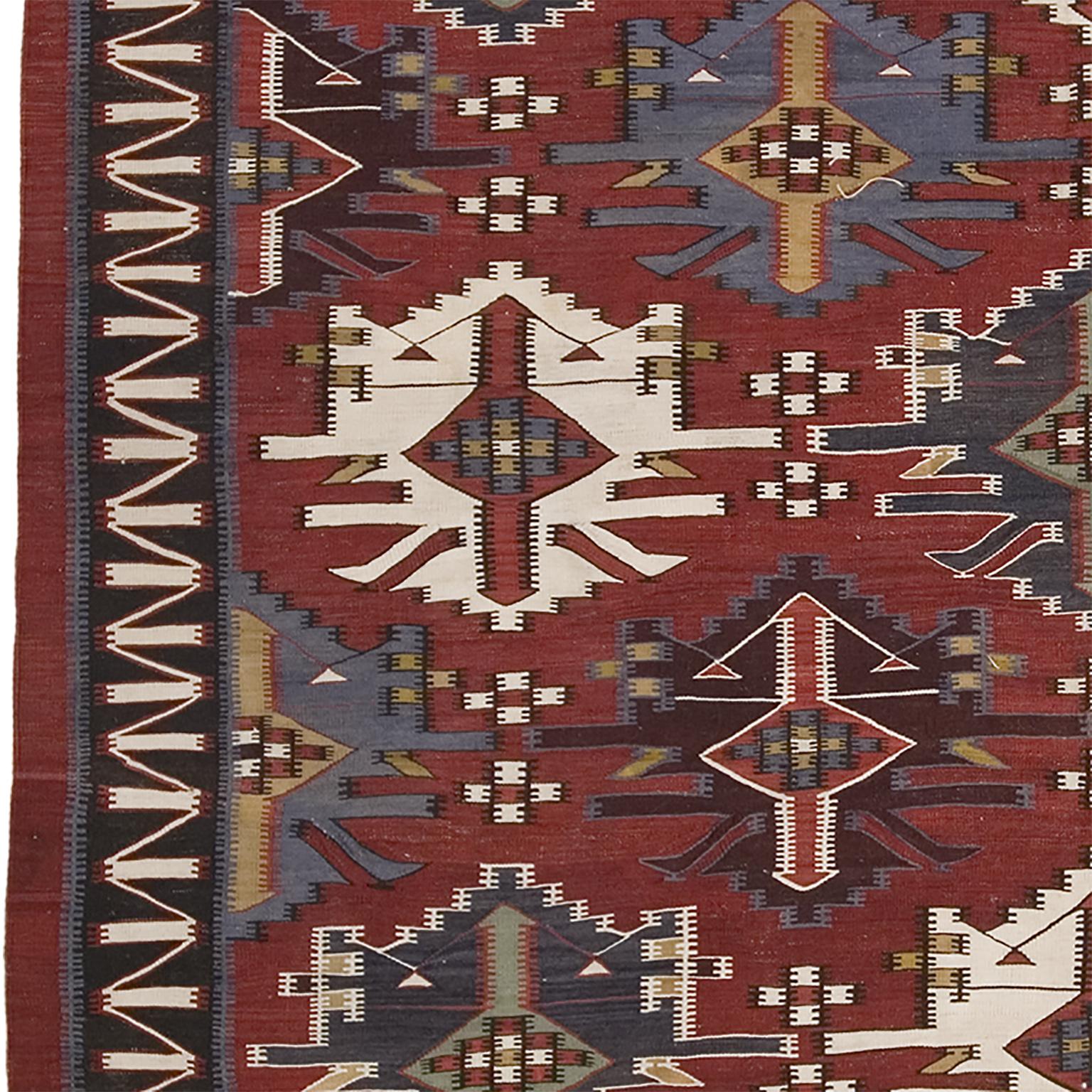 Russian Early 20th Century Caucasian Kilim For Sale