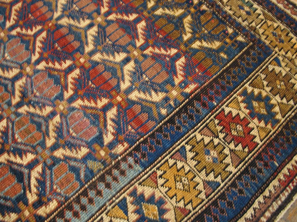 Wool Early 20th Century Caucasian Shirvan Carpet ( 4' x 4'8