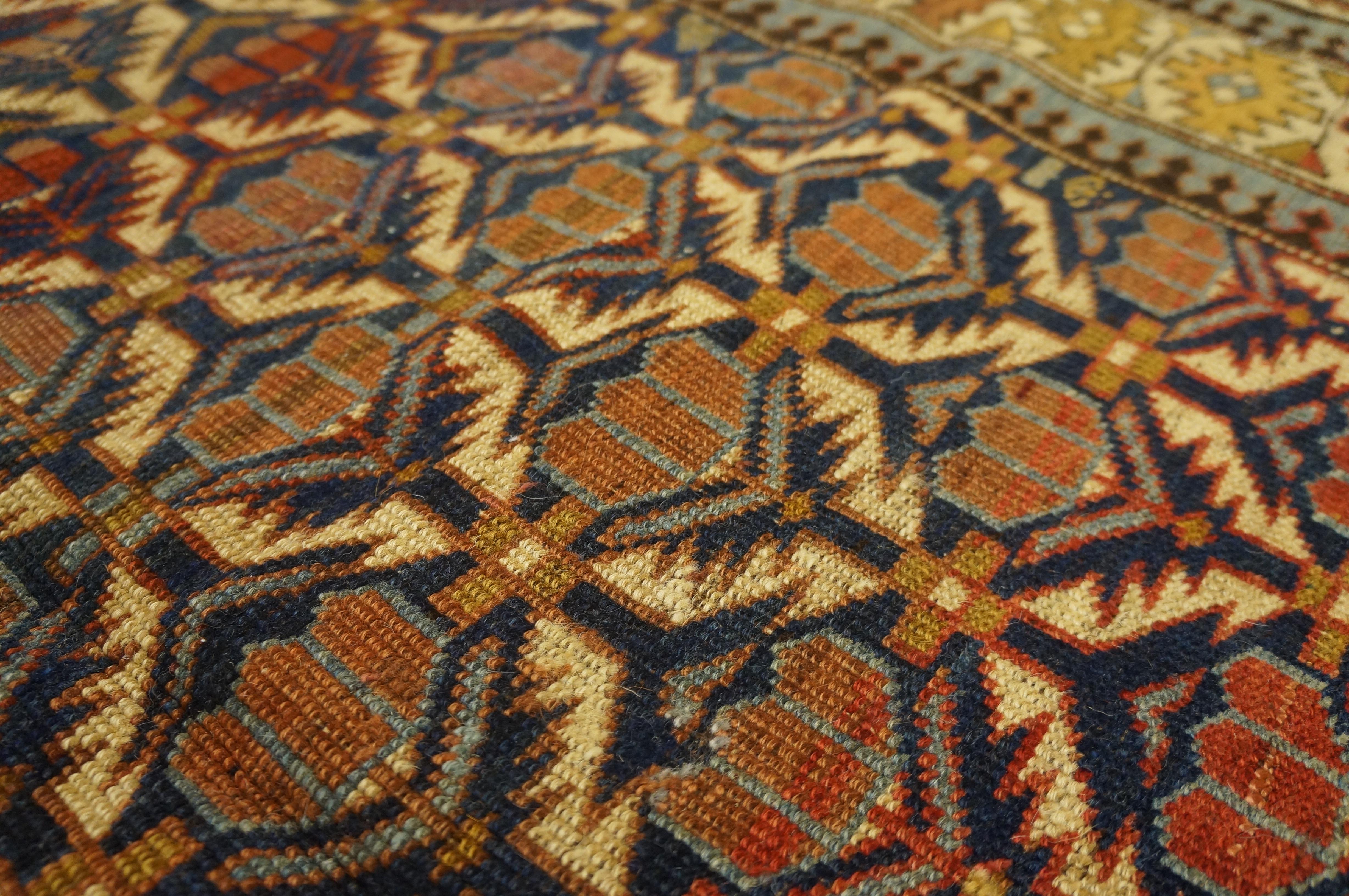 Early 20th Century Caucasian Shirvan Carpet ( 4' x 4'8
