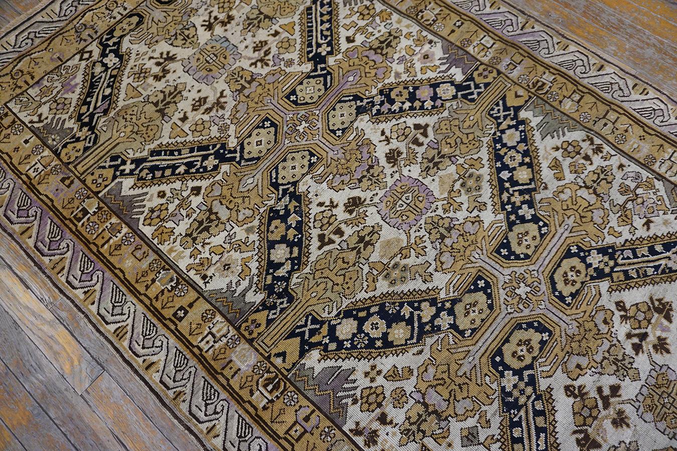 Tapis caucasien Zeychor du début du 20ème siècle ( 3'9