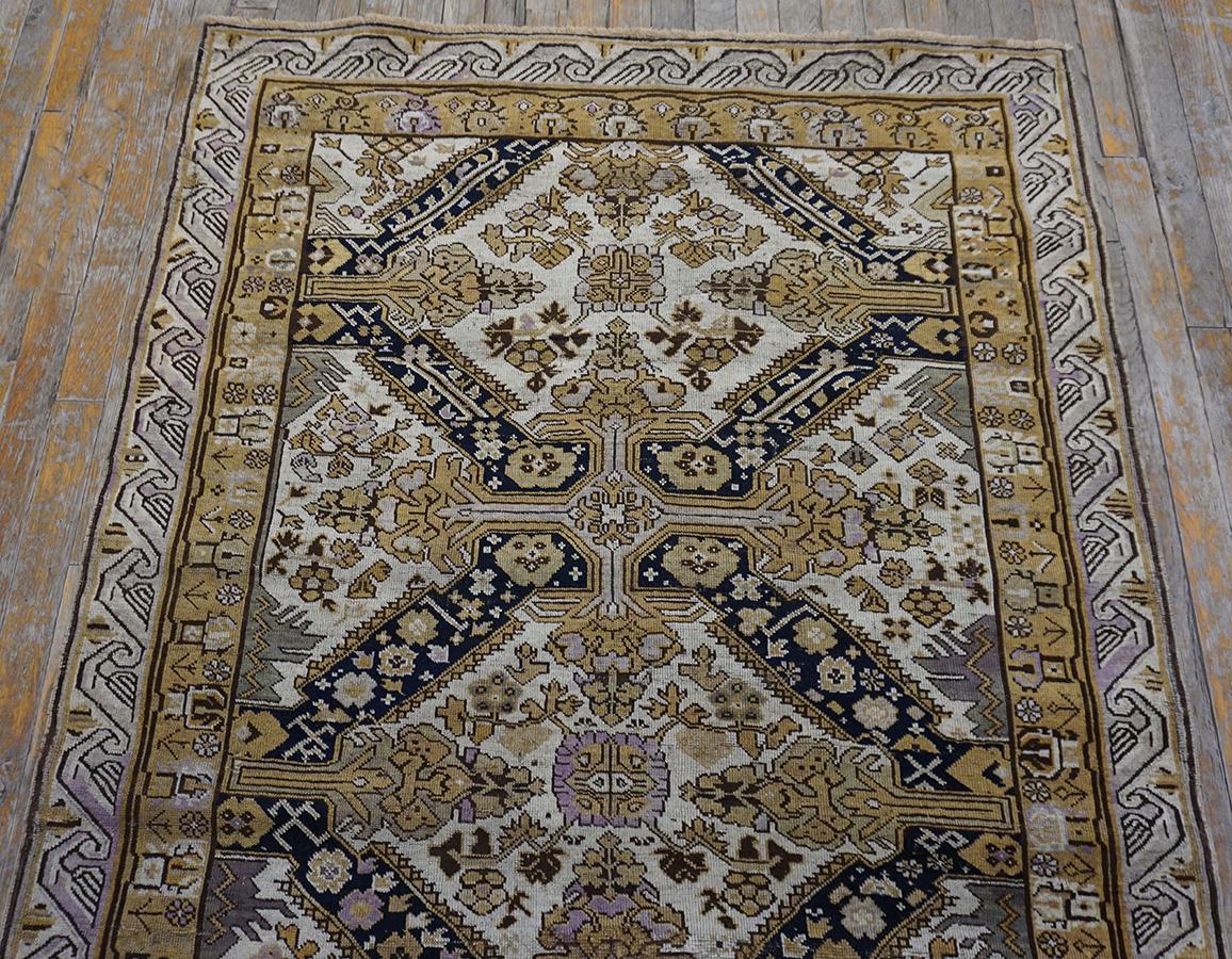 Tapis caucasien Zeychor du début du 20ème siècle ( 3'9