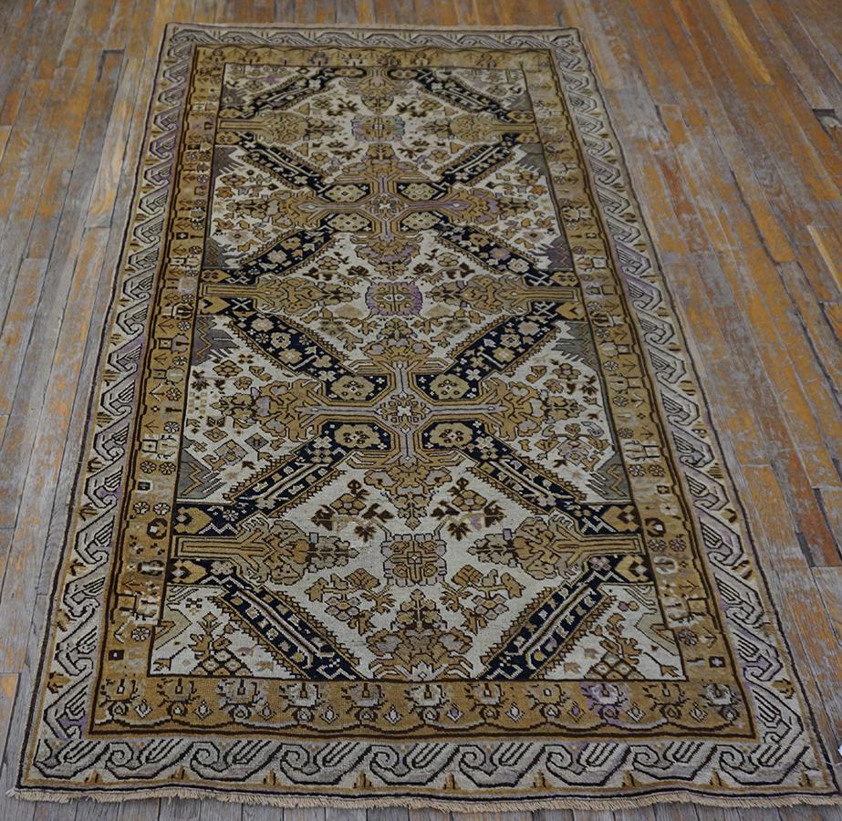 Noué à la main Tapis caucasien Zeychor du début du 20ème siècle ( 3'9