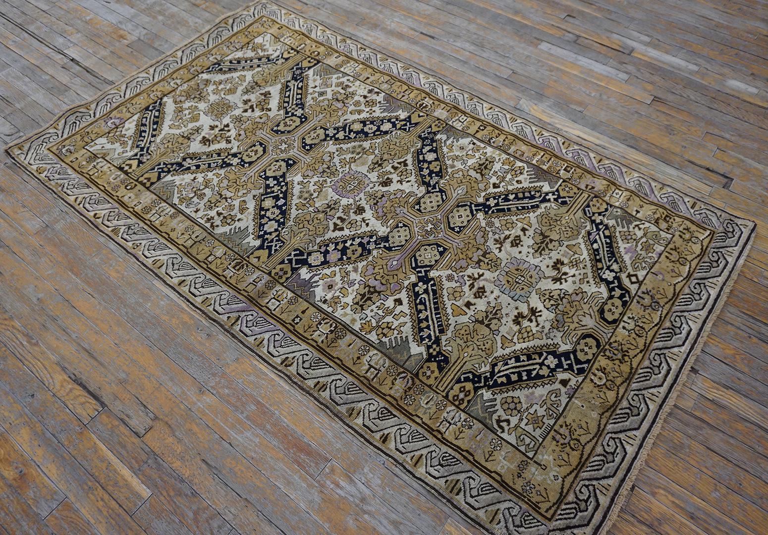 Début du 20ème siècle Tapis caucasien Zeychor du début du 20ème siècle ( 3'9