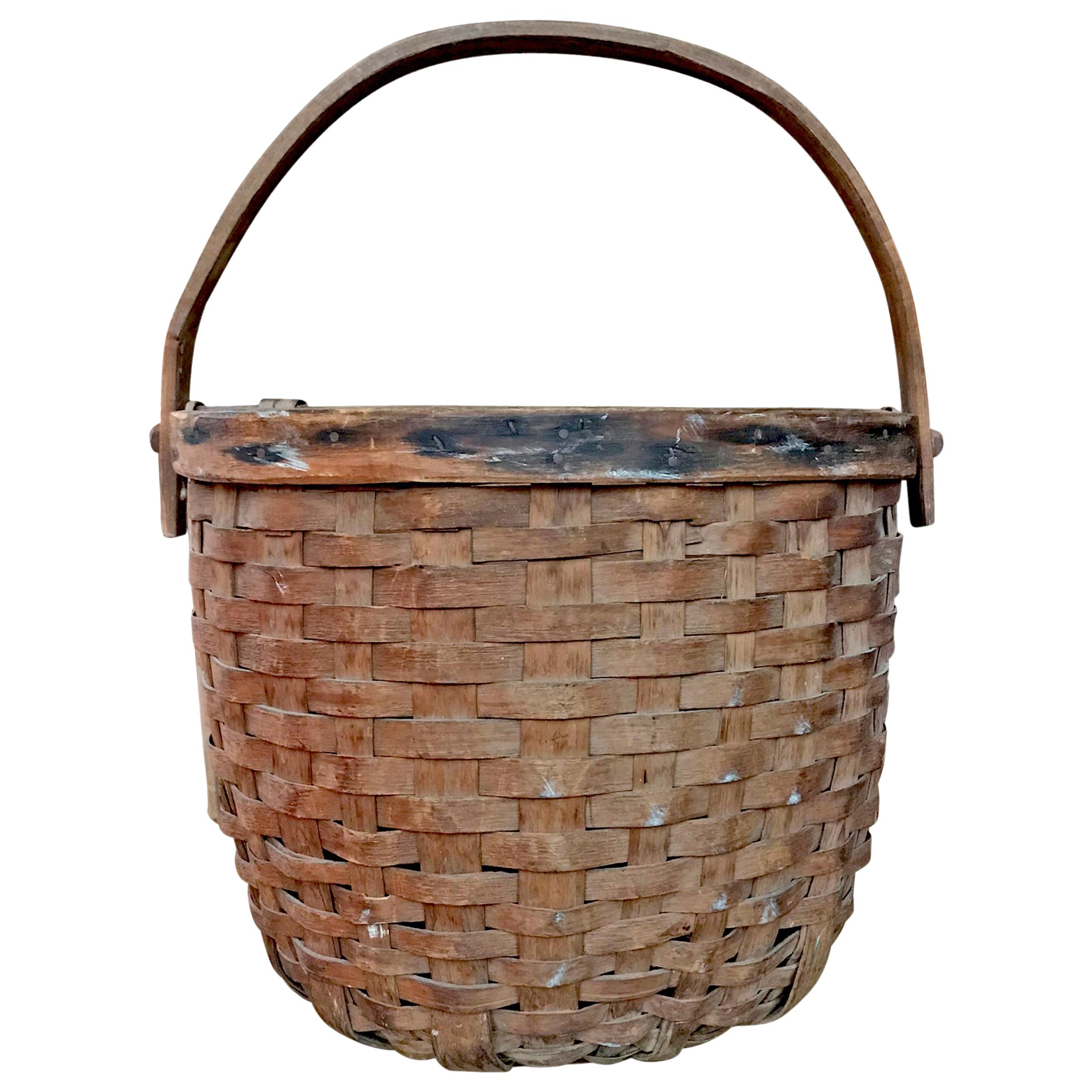 Early 20th Century Cedar Splint Basket