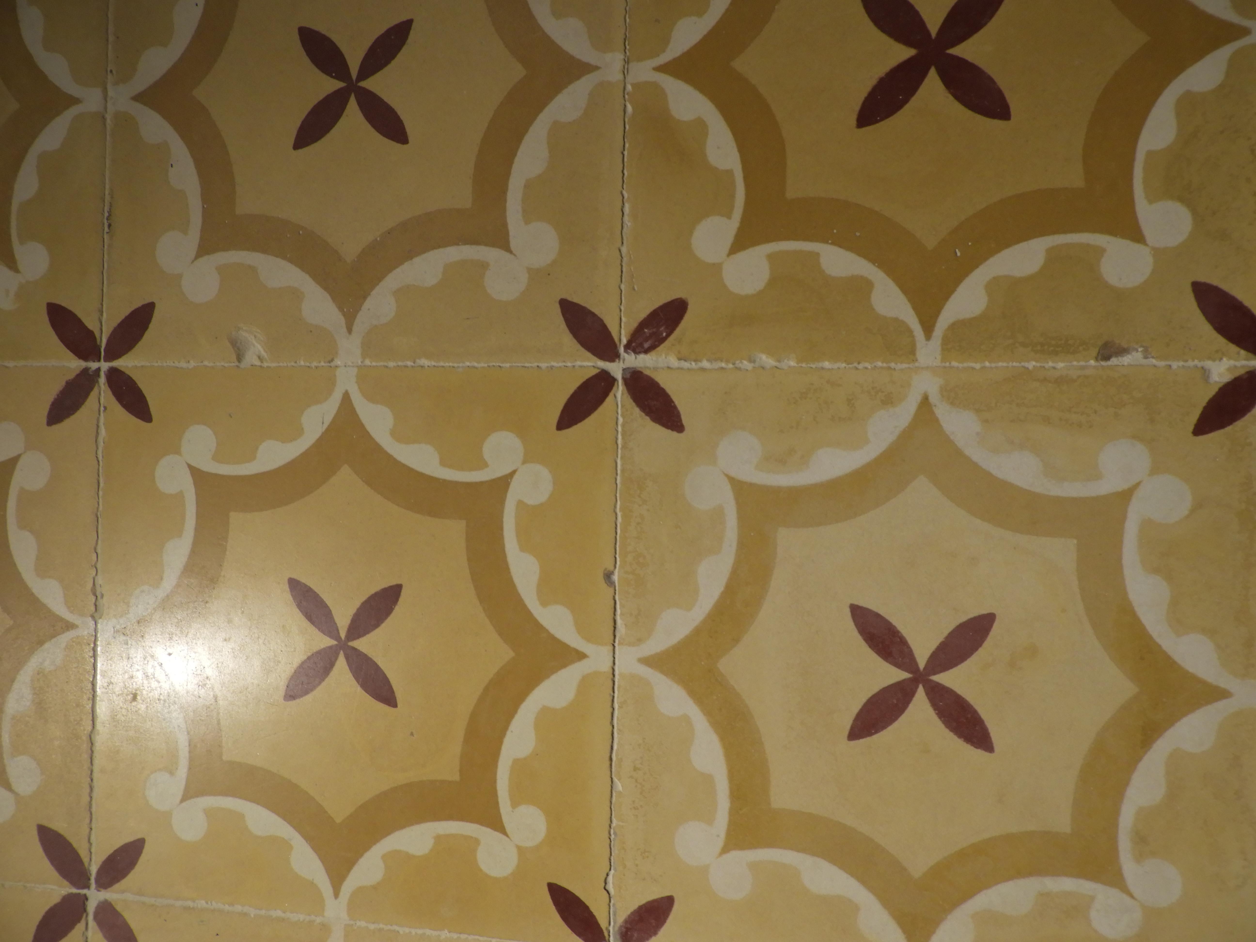 French Early 20th Century Cement Tiles For Sale