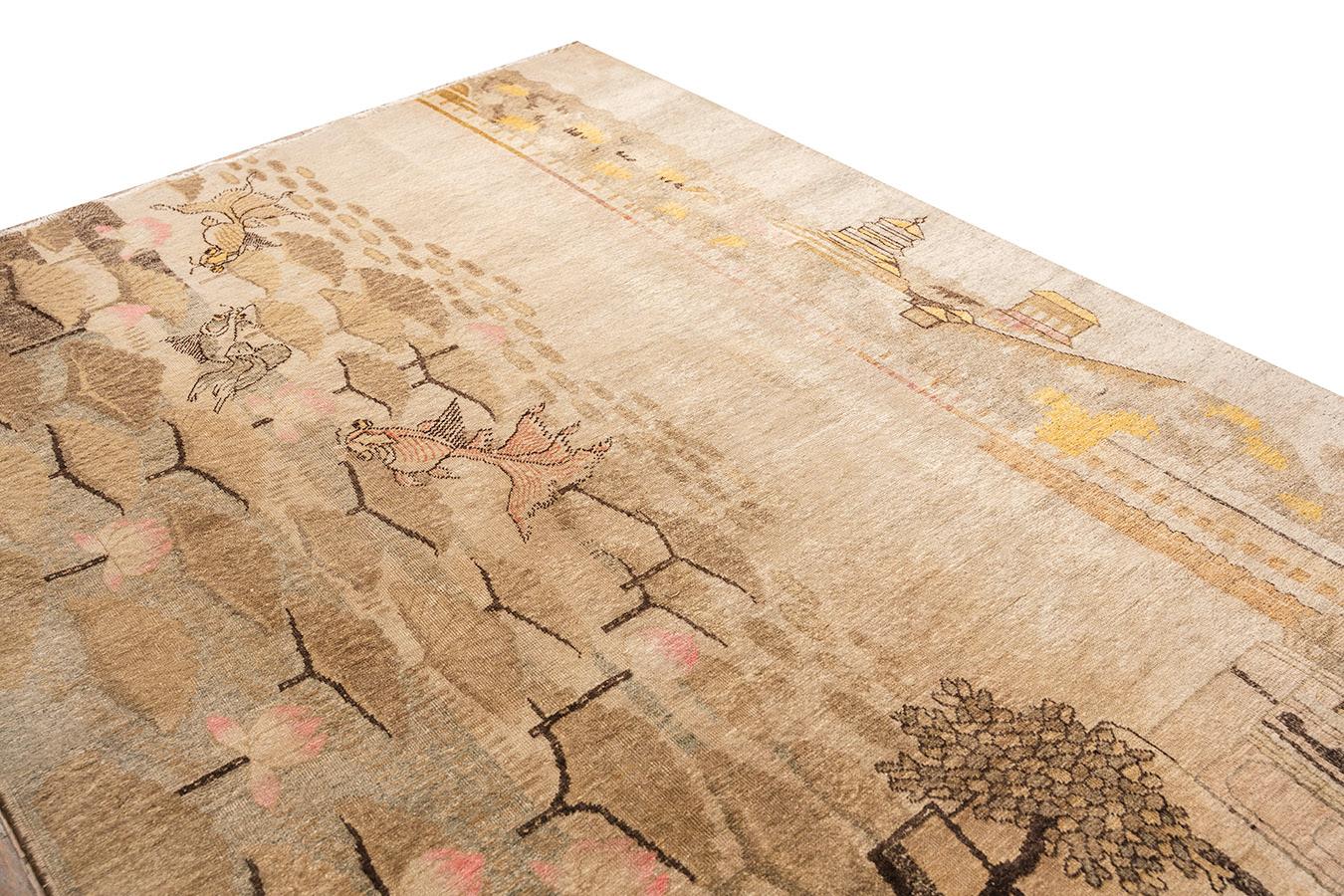 Alfombra Khotan de Asia Central de principios del siglo XX 5' 7