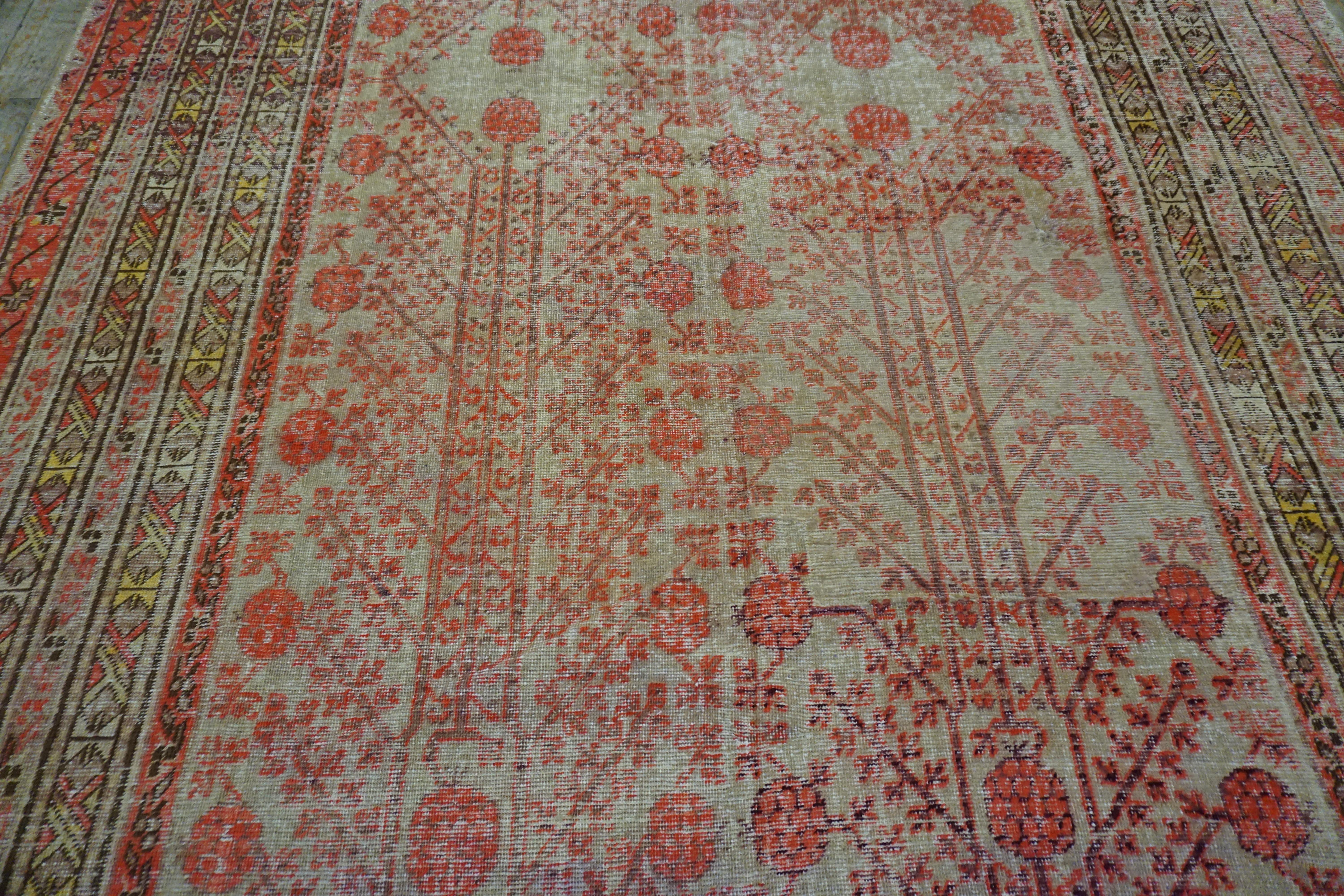 Tapis Khotan d'Asie centrale du début du 20ème siècle ( 8'8